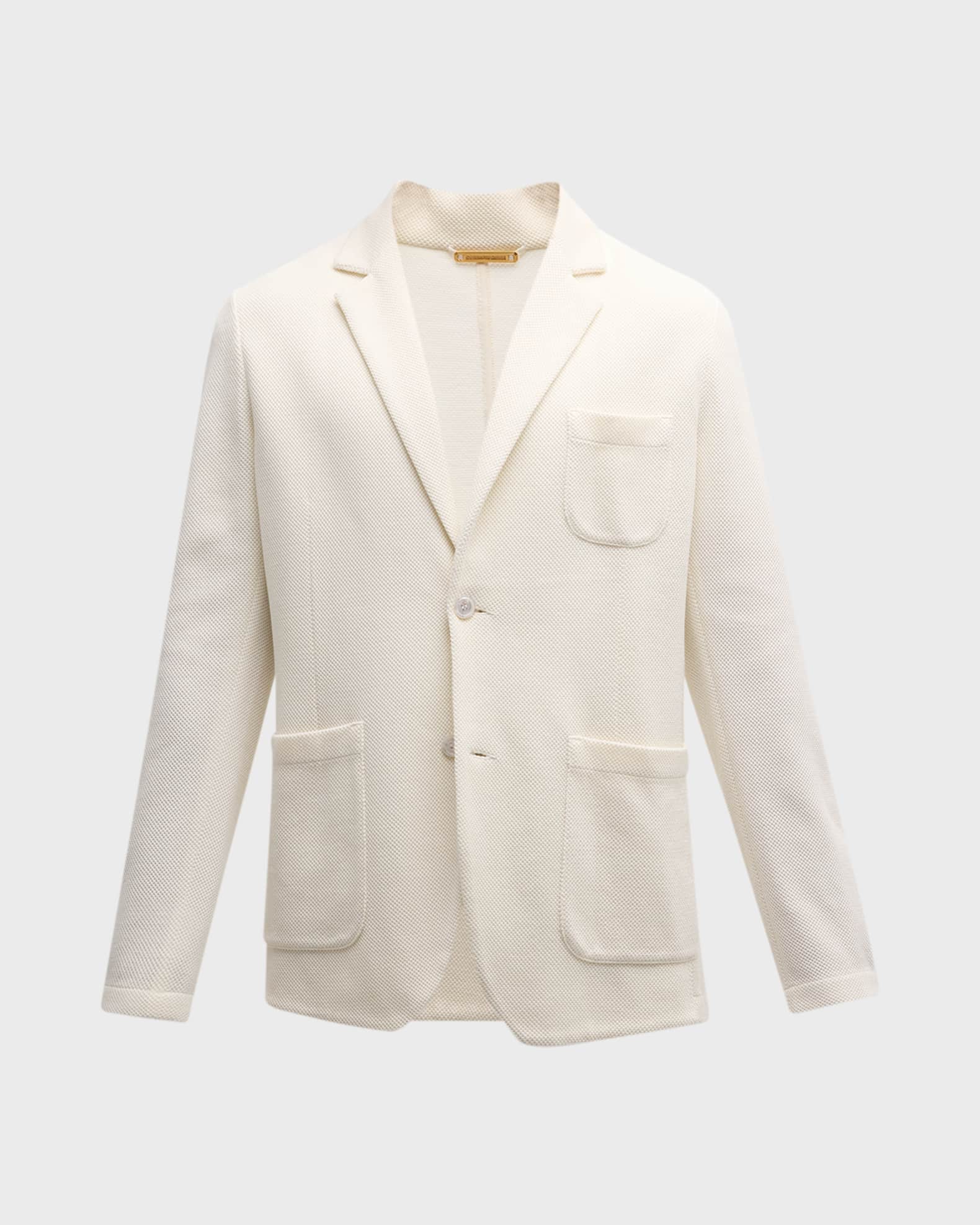 Men's Silk-Cotton Knit Blazer 1