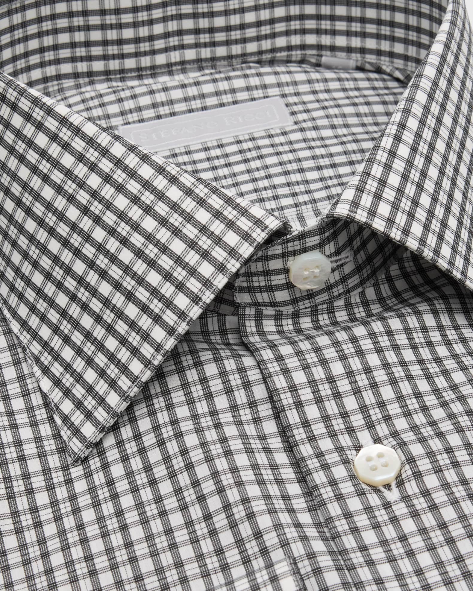 Men's Cotton Micro-Check Dress Shirt 1