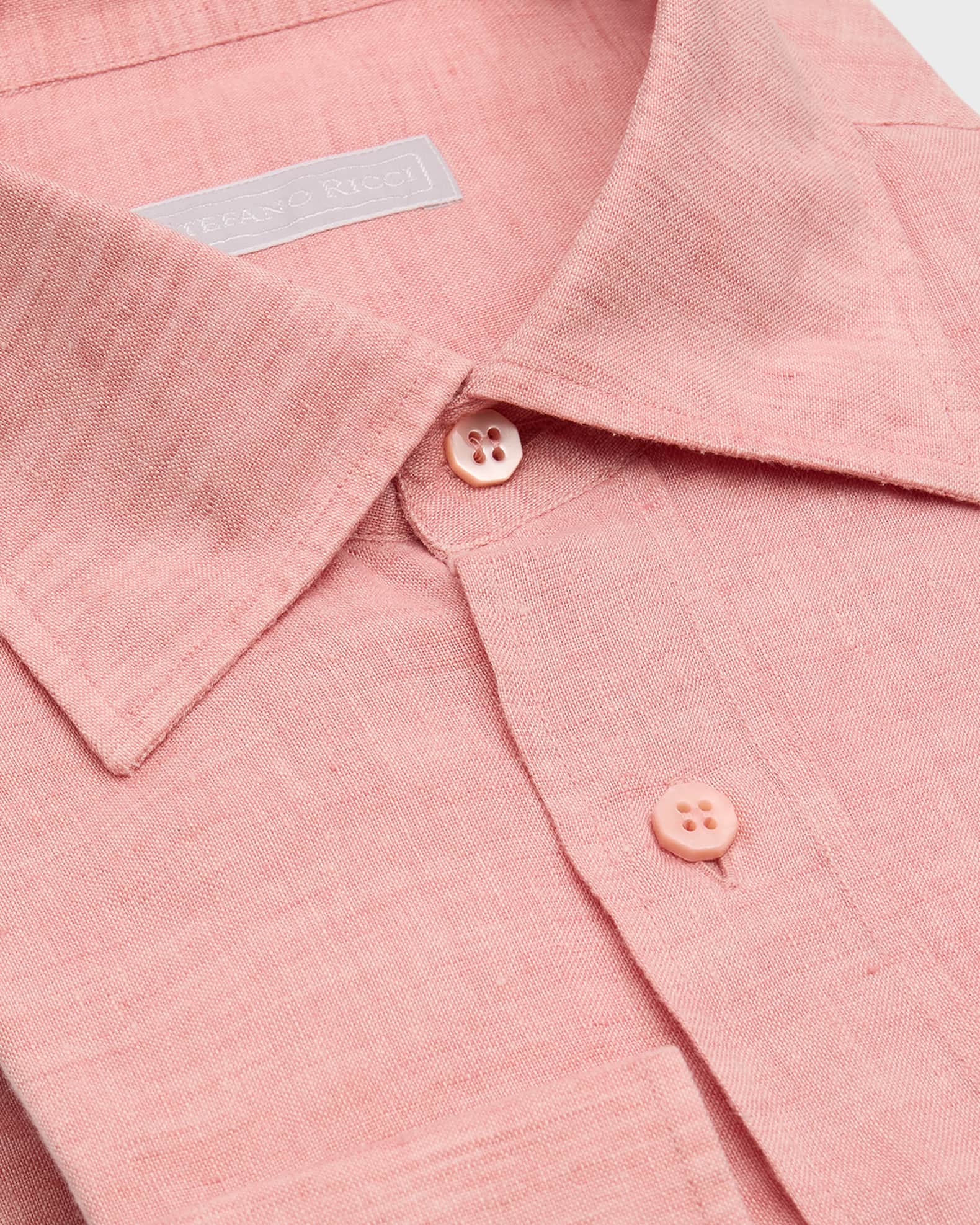 Men's Linen Sport Shirt with Pocket 1
