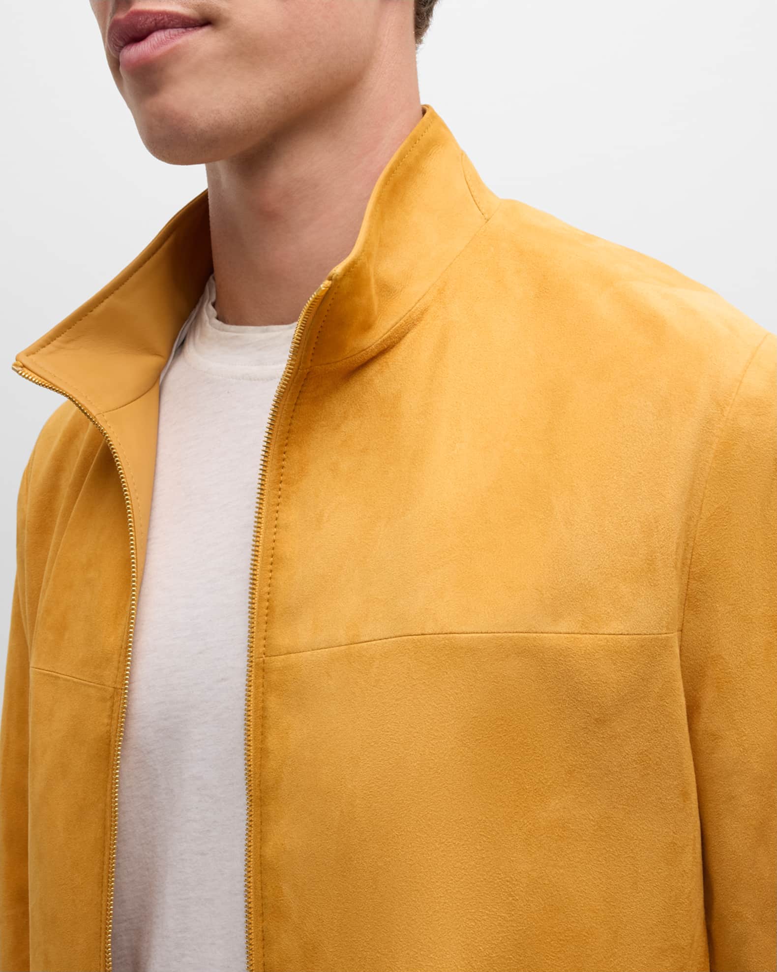 Zara yellow suede jacket on sale