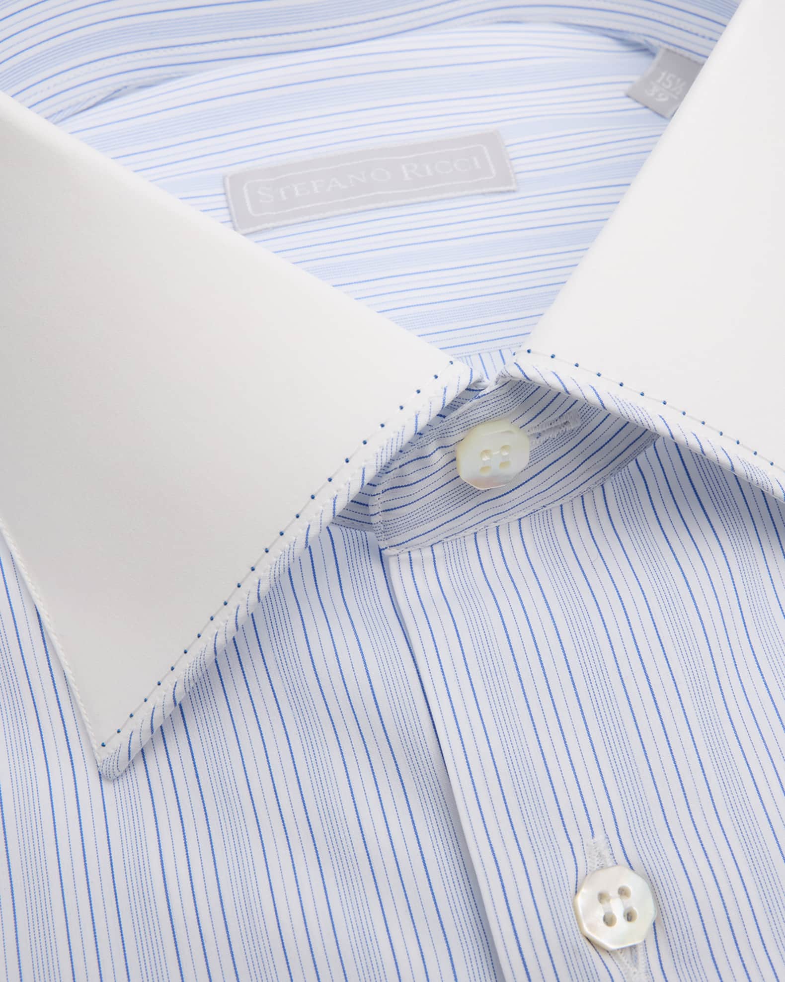 Men's Cotton French Cuff Multi-Stripe Dress Shirt 1