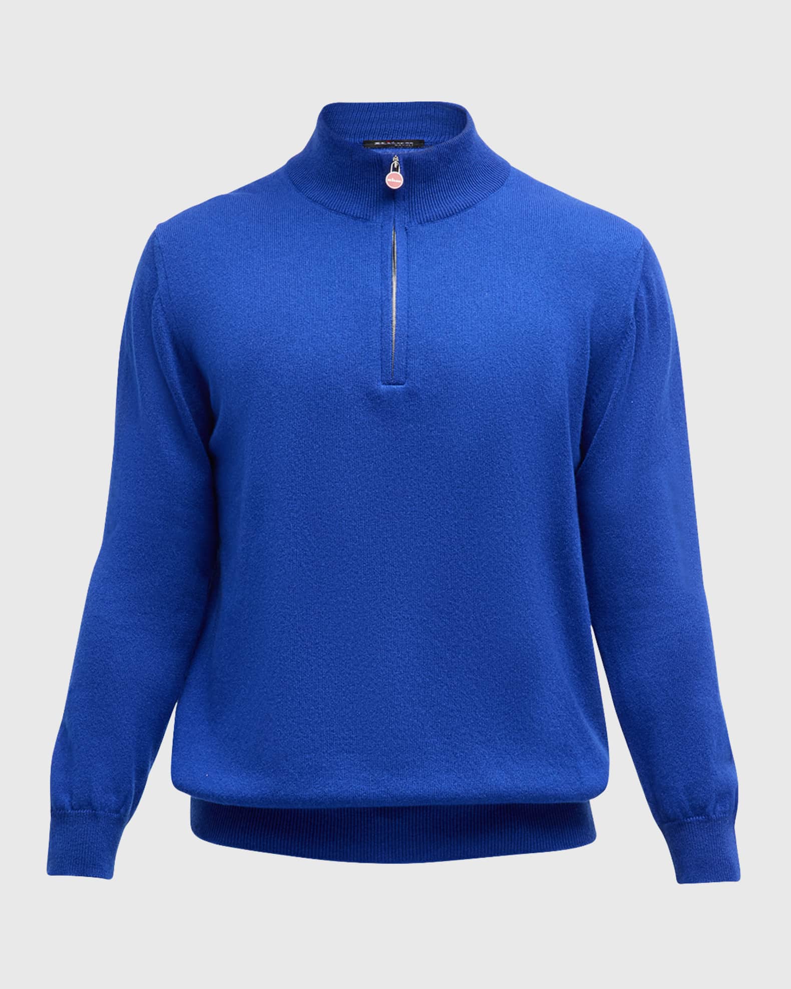 Kiton long sleeve cashmere silk polo shirt - Blue