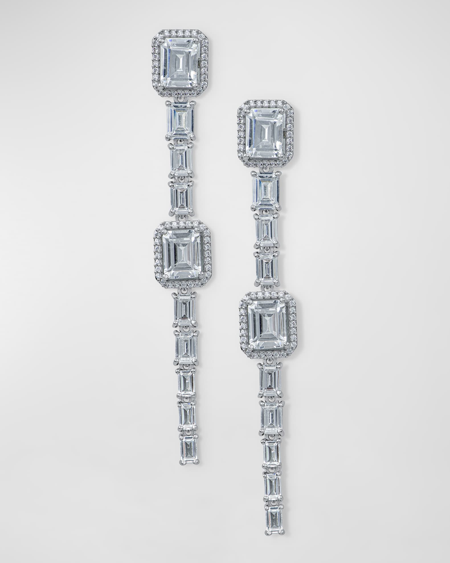 Golconda by Kenneth Jay Lane Emerald-Cut Pave Cubic Zirconia Dramatic ...
