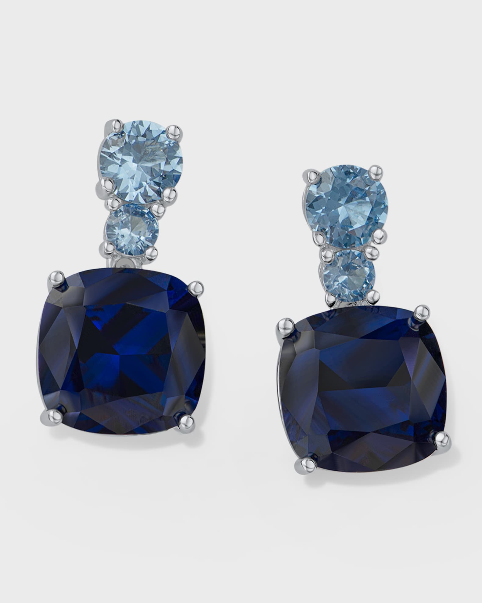 Cushion-Cut Cubic Zirconia Drop Post Earrings 0