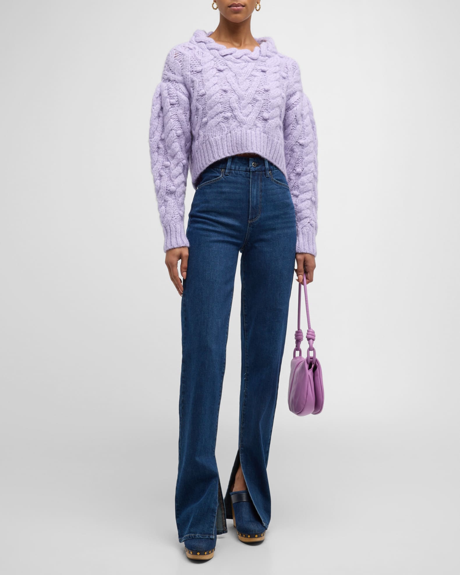 LoveShackFancy Kloss Alpaca-Blend Ribbon Pullover