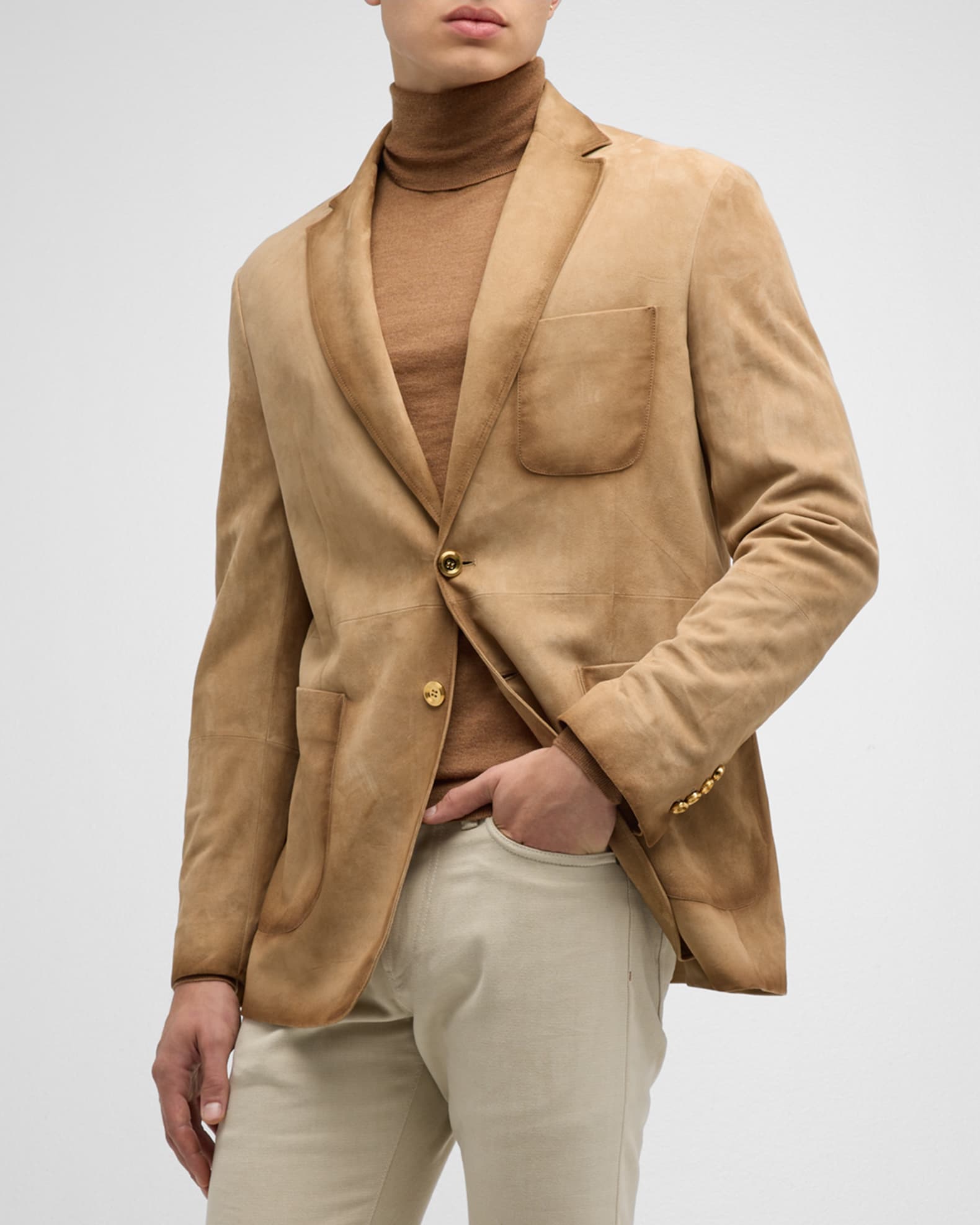 Stefano Ricci Men s Lambskin Suede Blazer Neiman Marcus