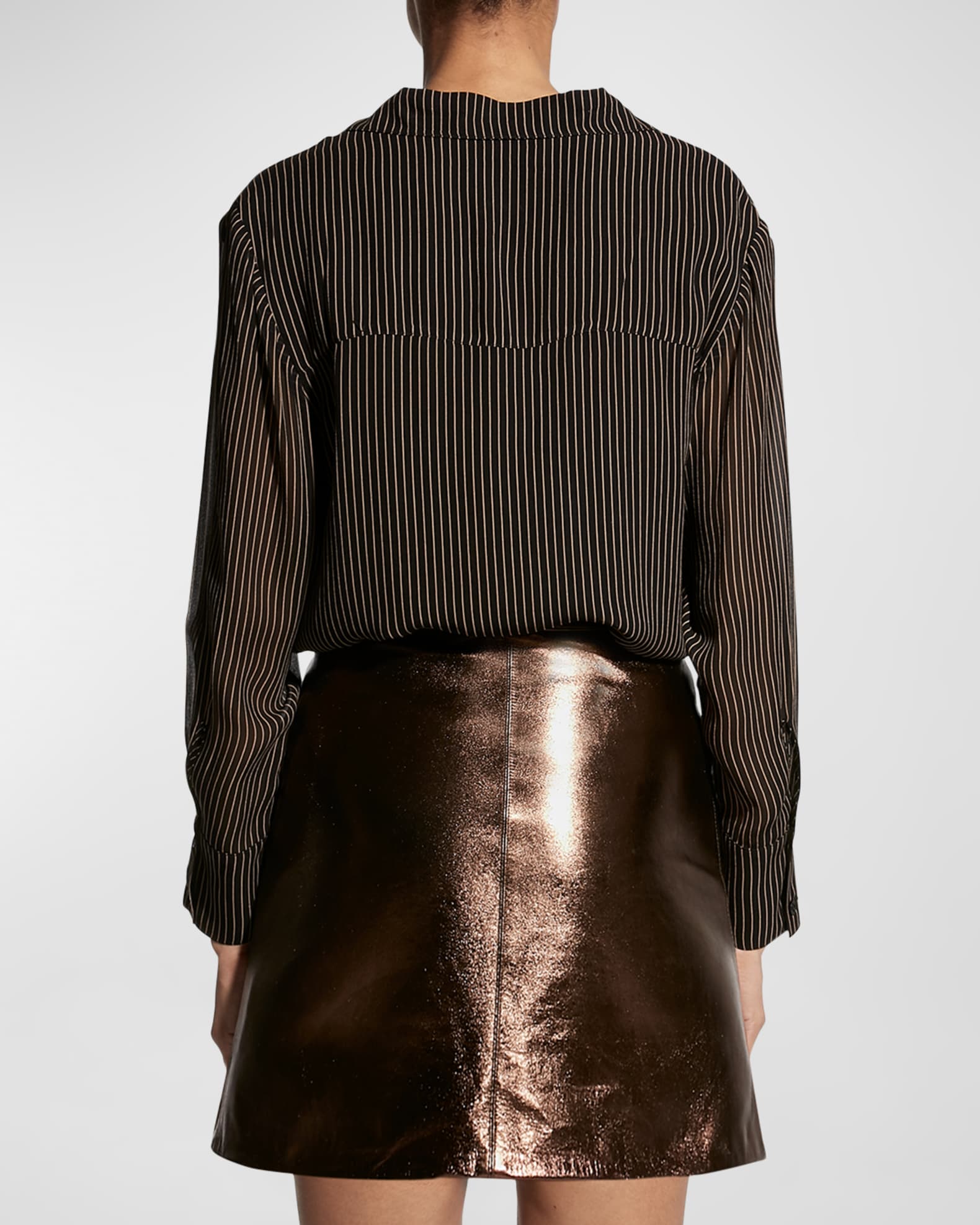AS by DF Elodie Striped Button Front Blouse Neiman Marcus