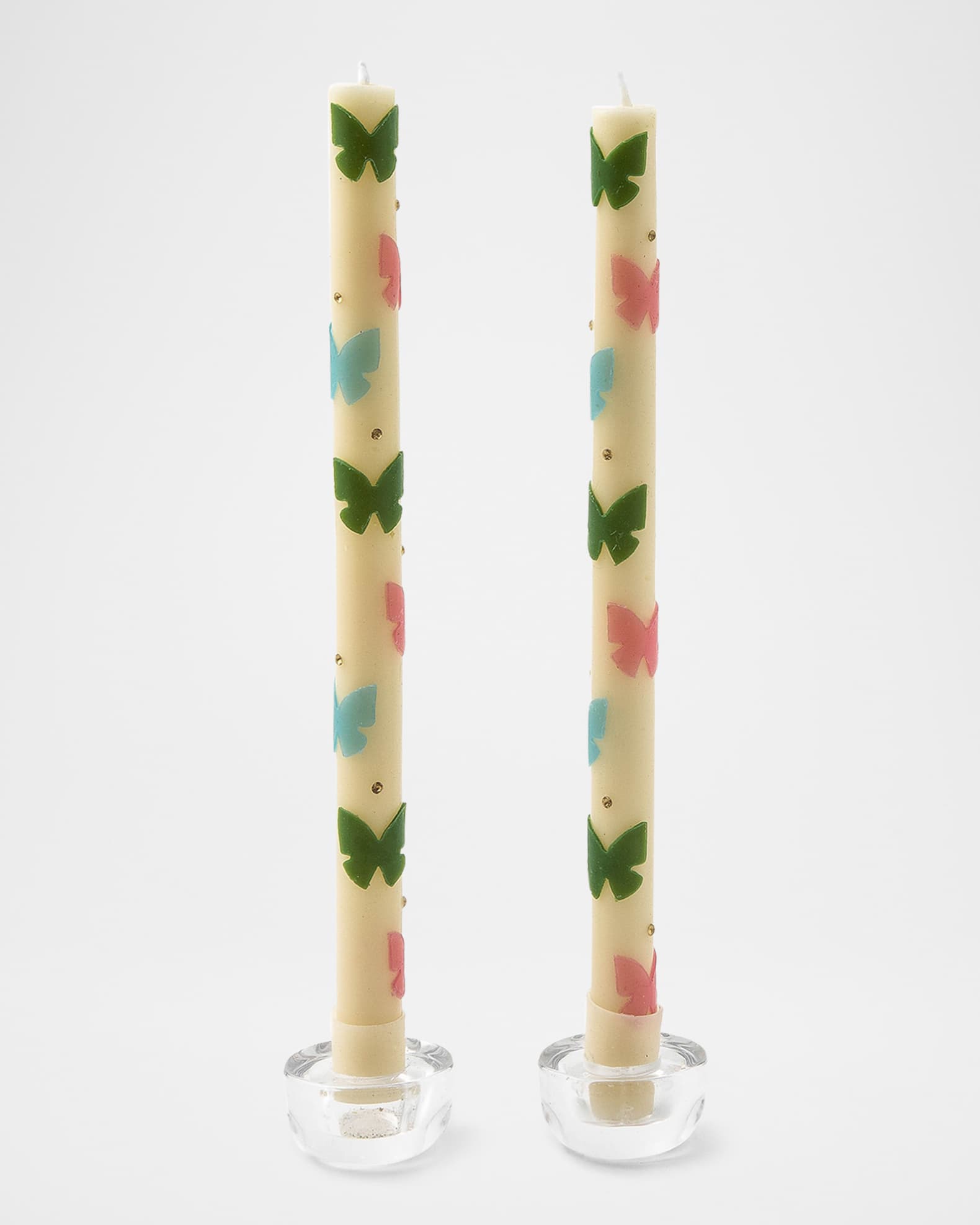 Butterfly Pastel Dinner Candles, Set of 2 0