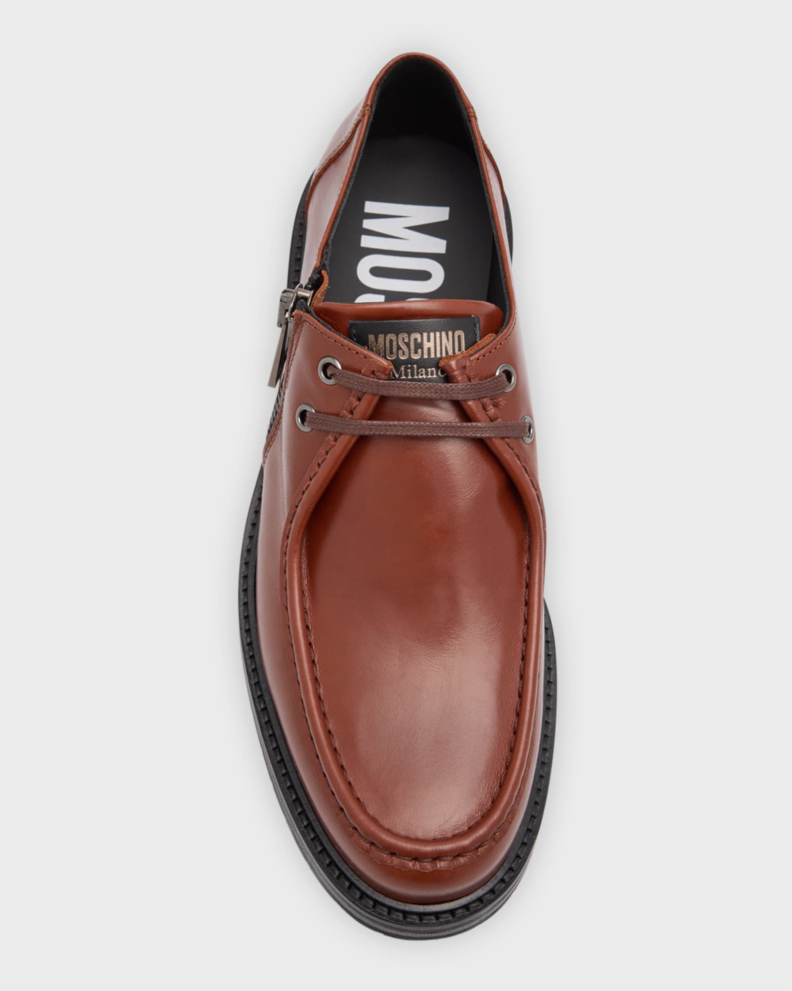 【Moschino】40mmレザーローファー Love Moschino logo-plaque Leather Loafers | Black | FARFETCH