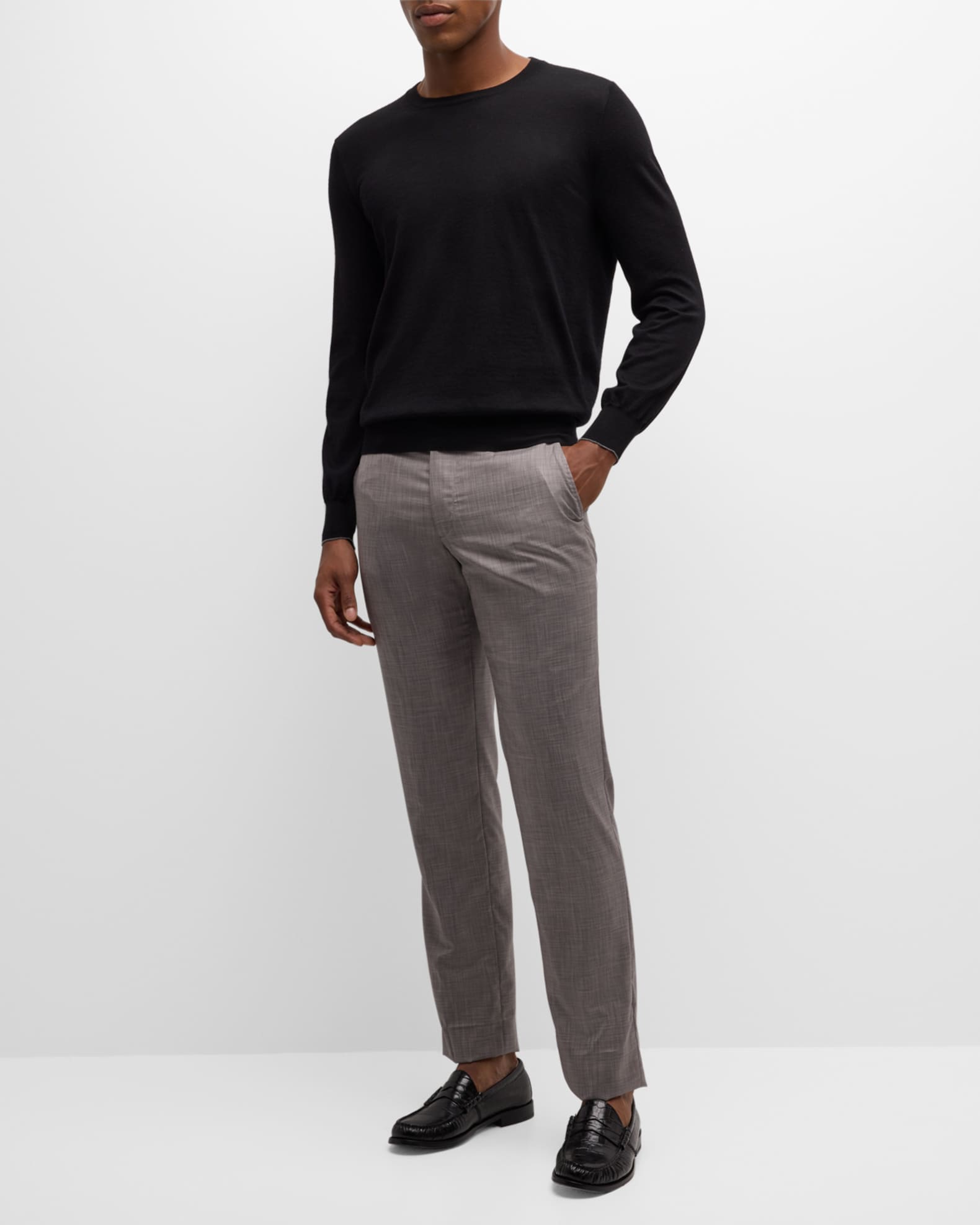 Men's Flat Front Trousers 1