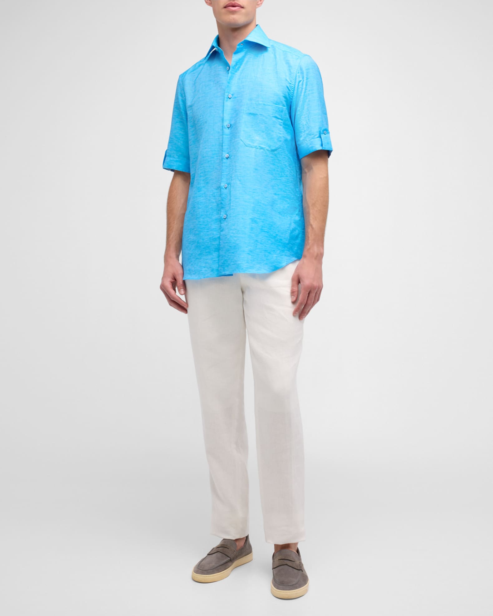 Men's Cotton Short-Sleeve Shirt 1