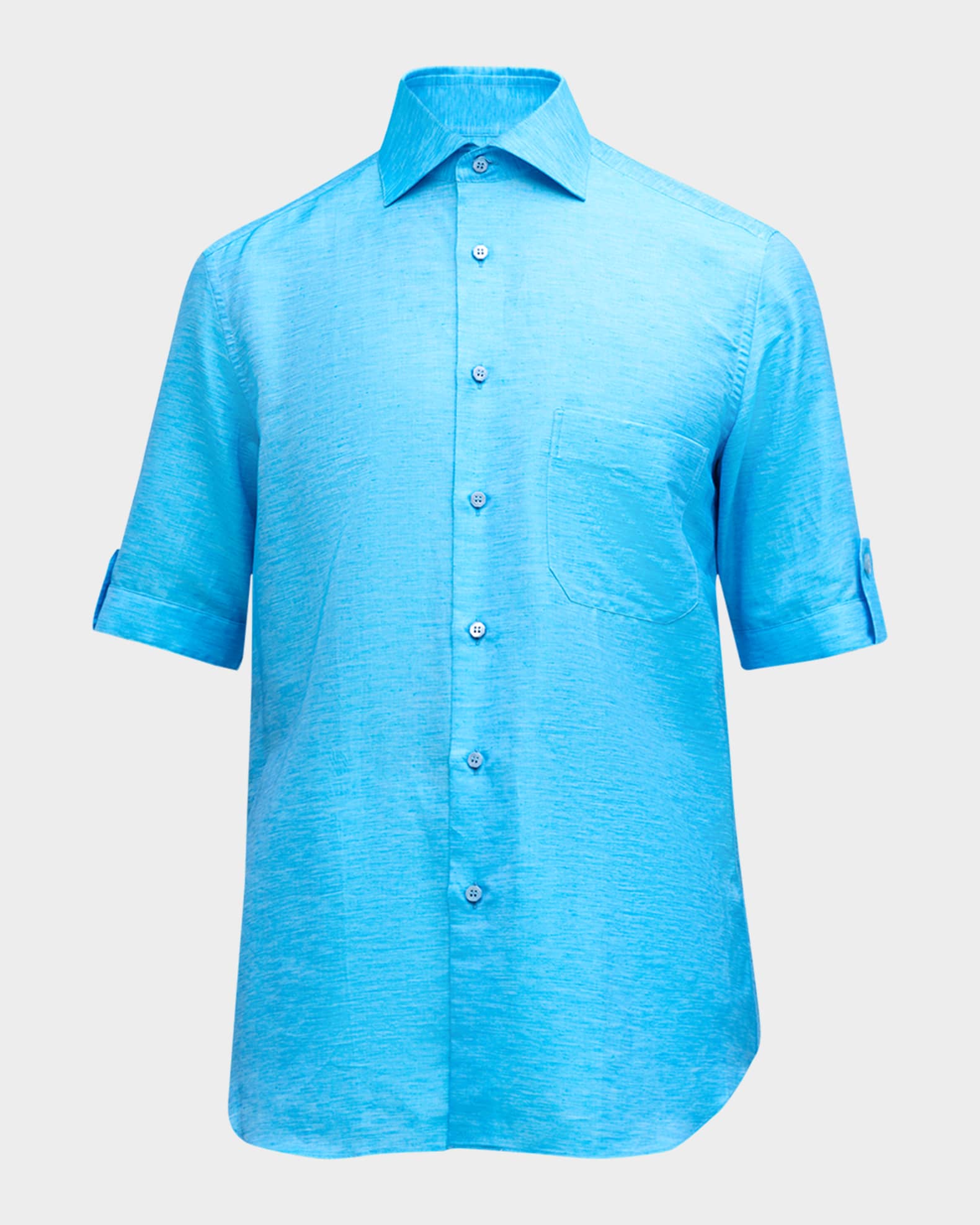 Men's Cotton Short-Sleeve Shirt 0