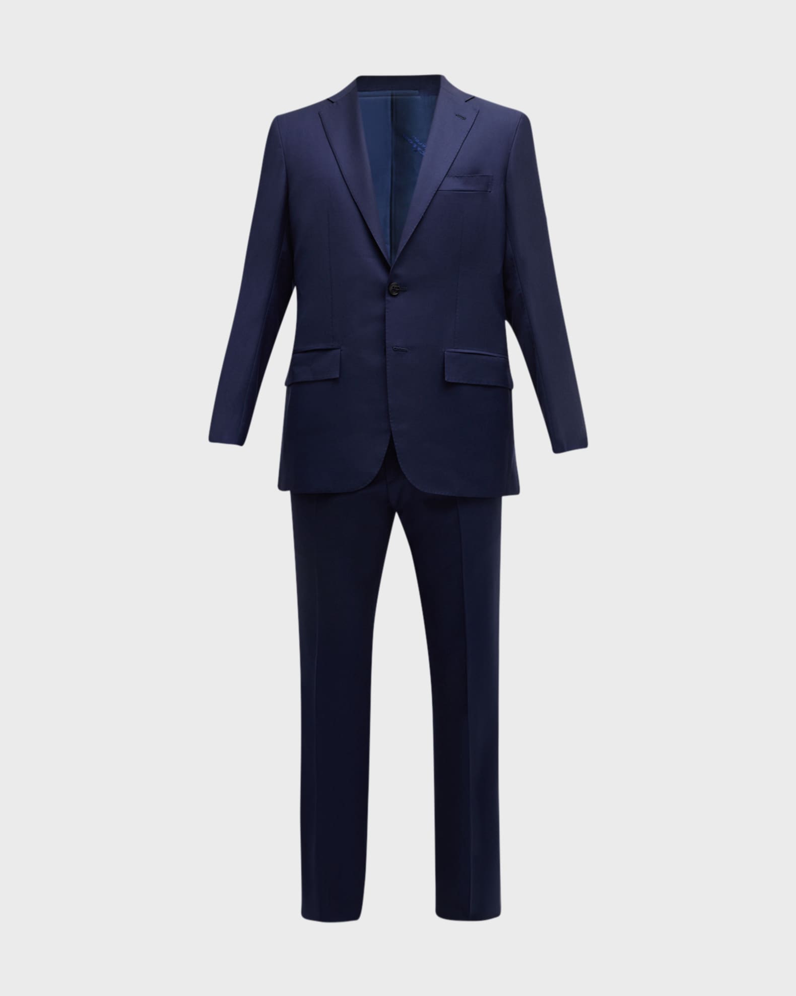 Kiton Men s Solid Wool Suit Neiman Marcus