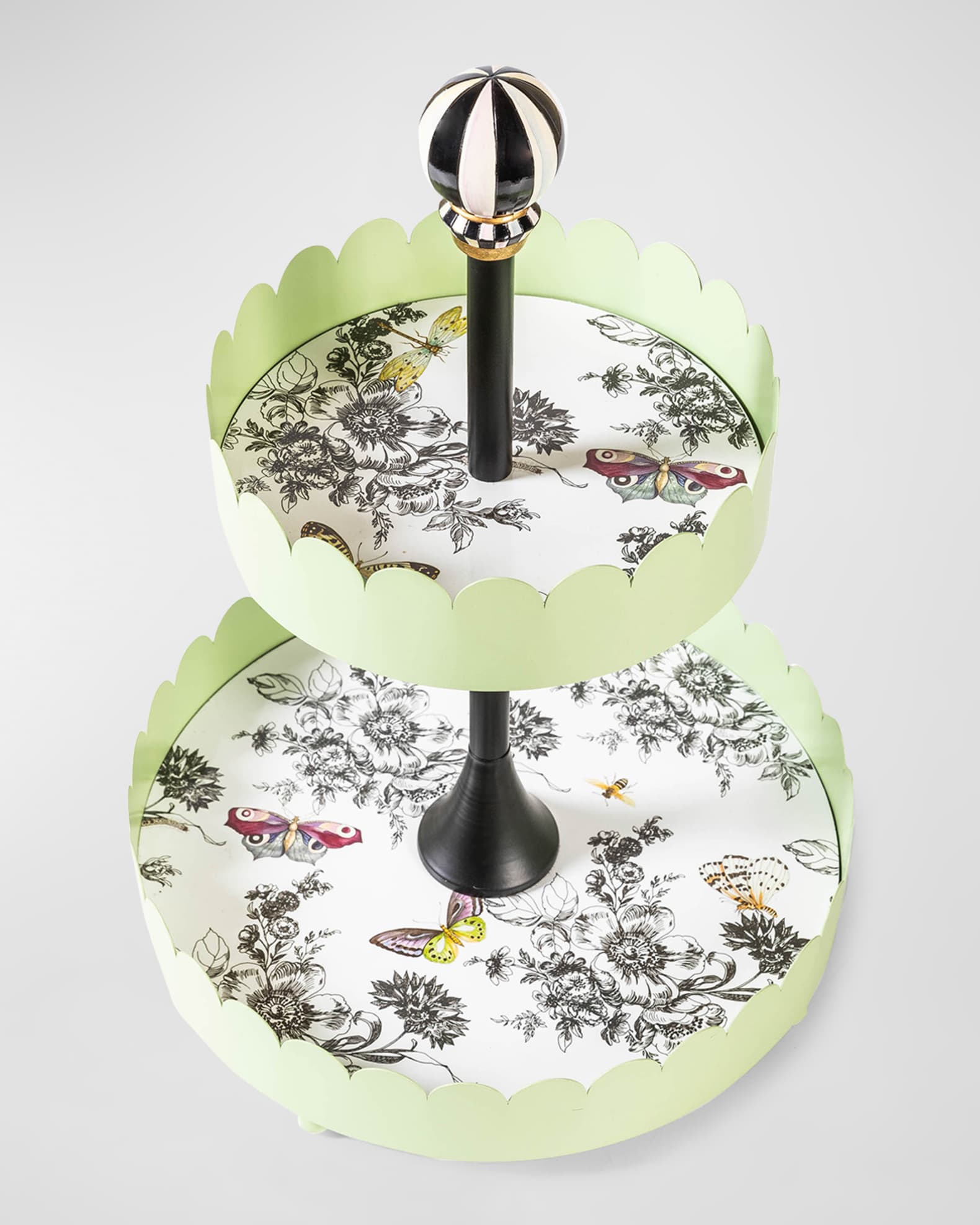 Butterfly Toile Two Tiered Stand 1