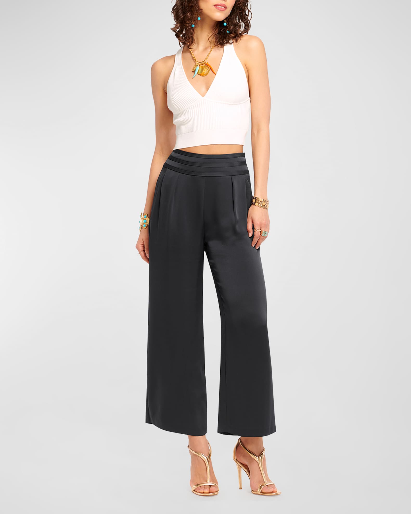 Joss Cropped Wide-Leg Pants 1