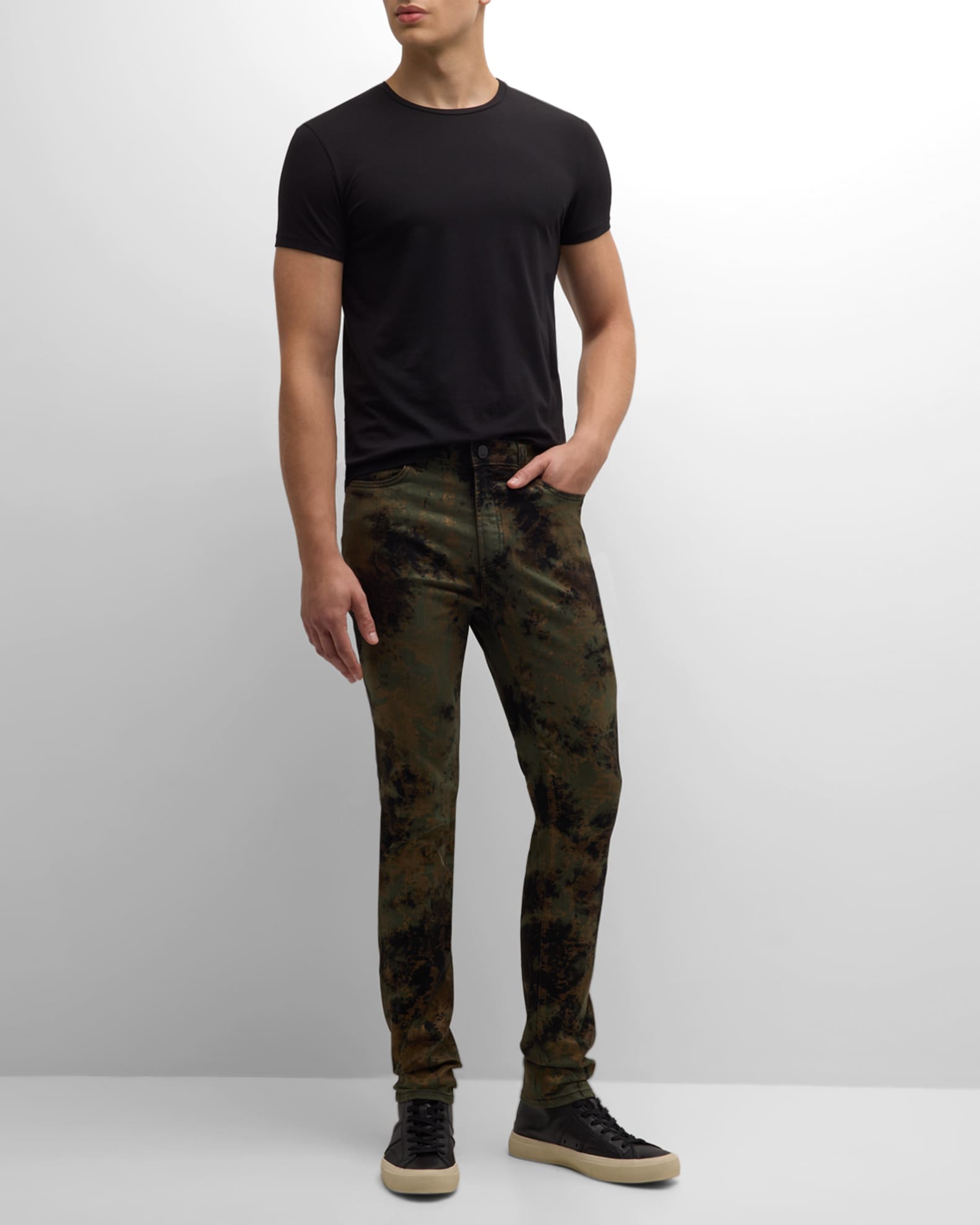 monfrere Men's Greyson TieDye Skinny Jeans Neiman Marcus