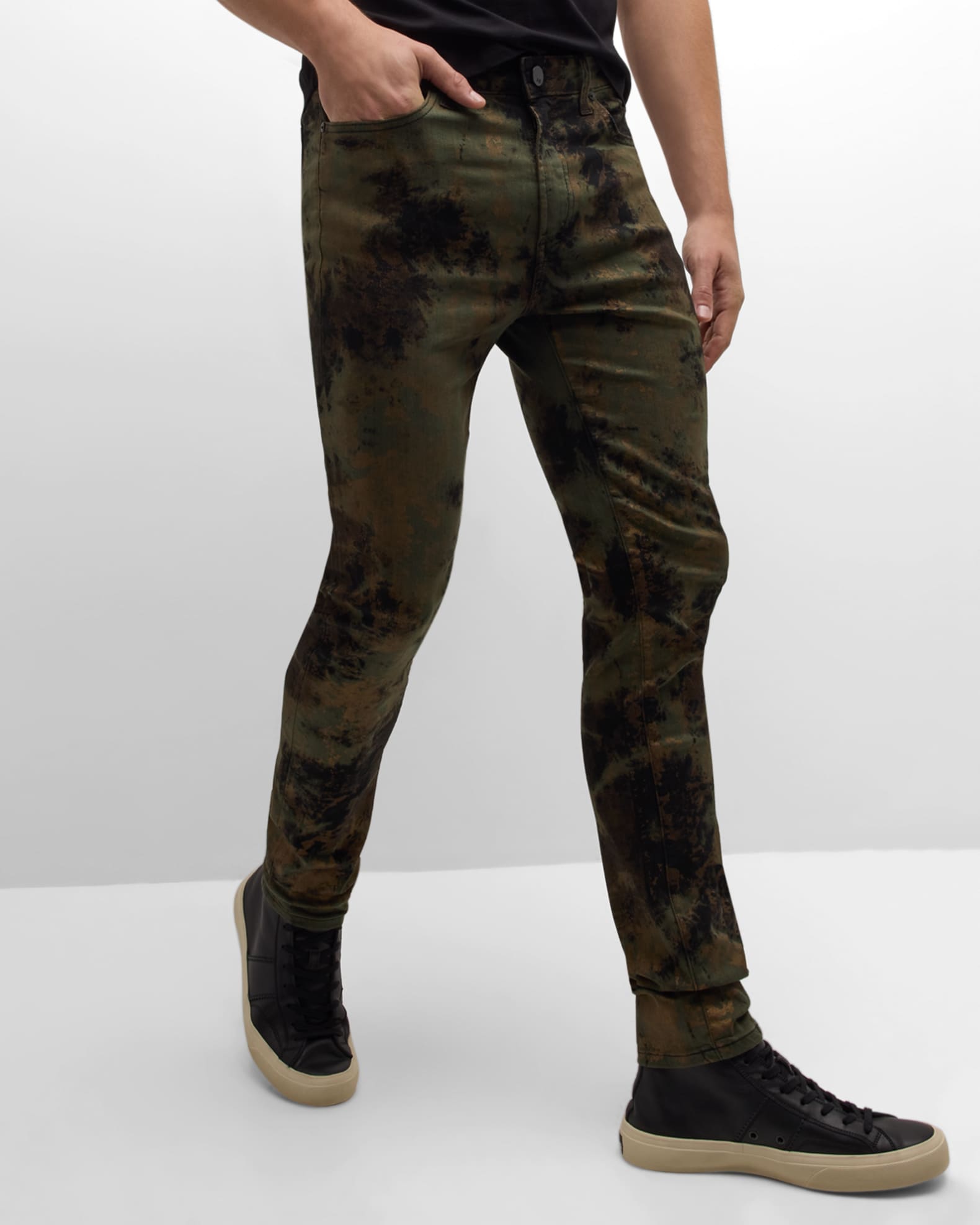 monfrere Men's Greyson TieDye Skinny Jeans Neiman Marcus