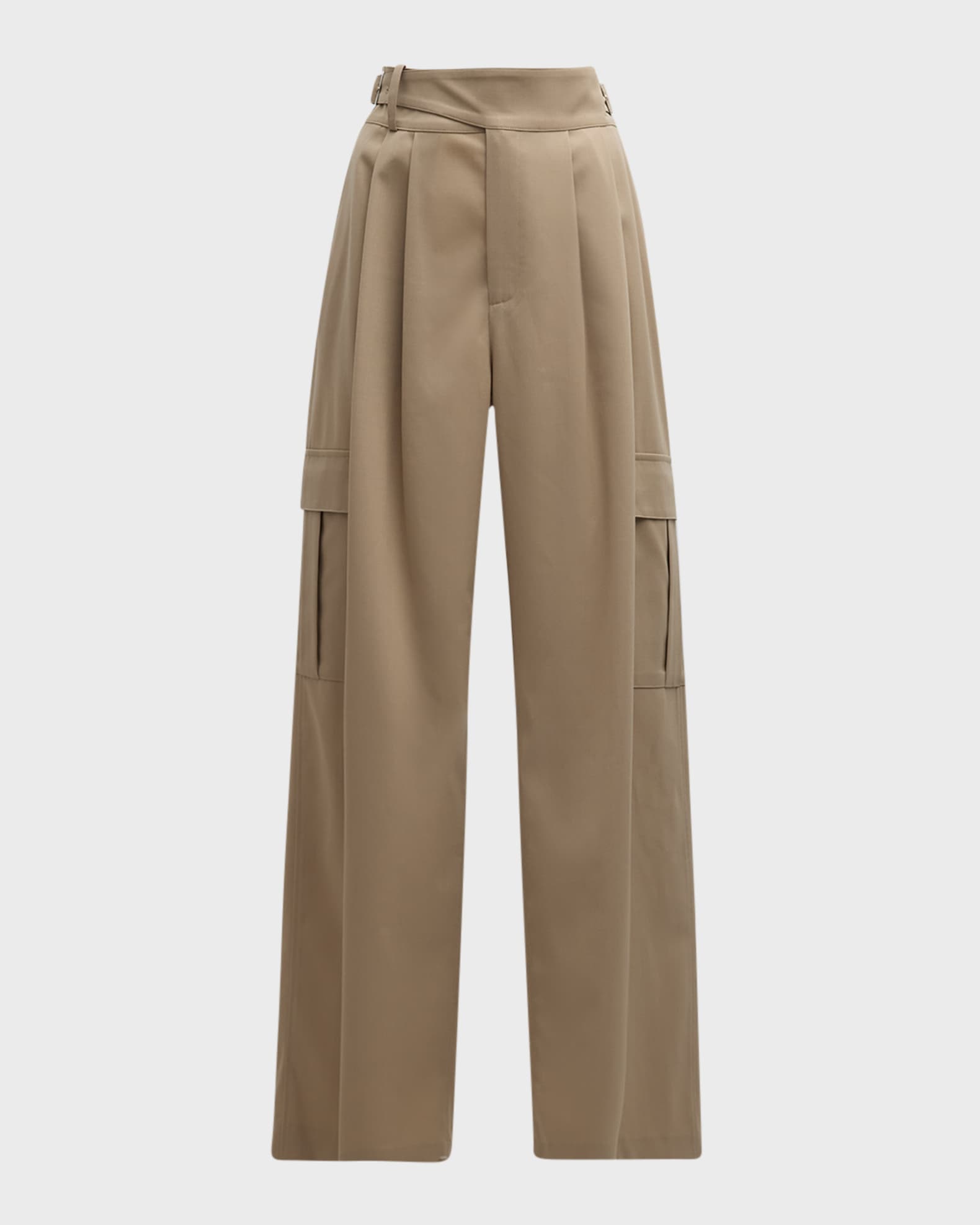 Salon 1884 Nell Pleated Straight-Leg Cargo Trousers