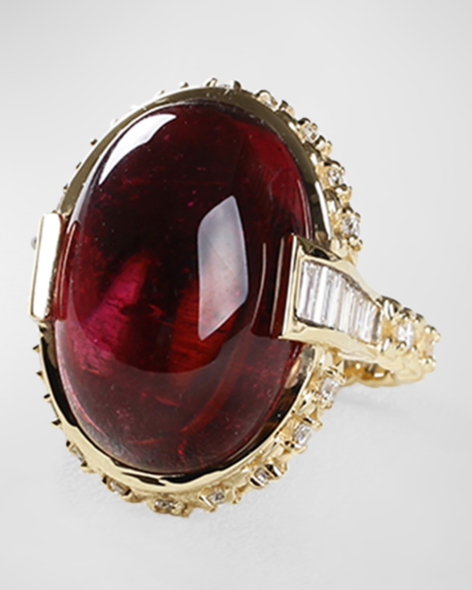 Stephen Dweck 18K Yellow Gold Rubellite Tourmaline and