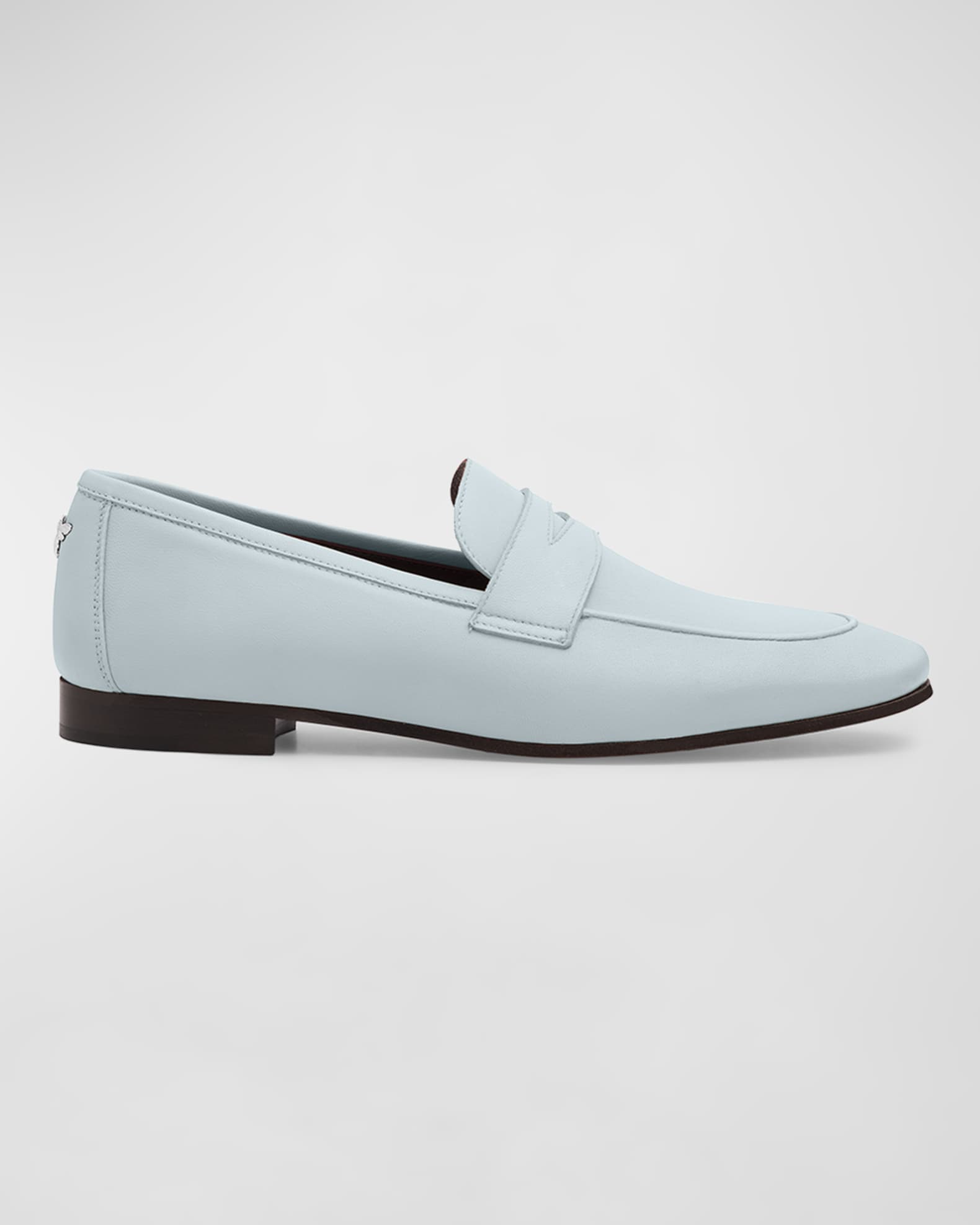 Leather Flat Penny Loafers 0