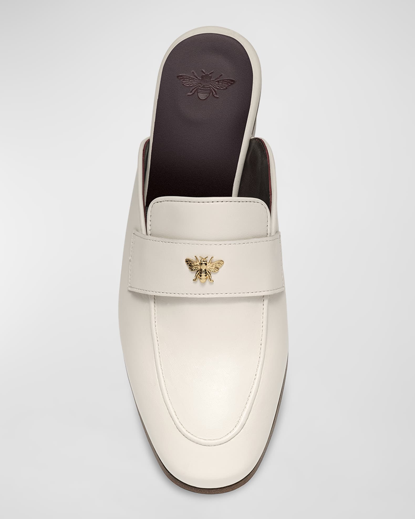 Bougeotte Leather Slided Loafer Mules | Neiman Marcus