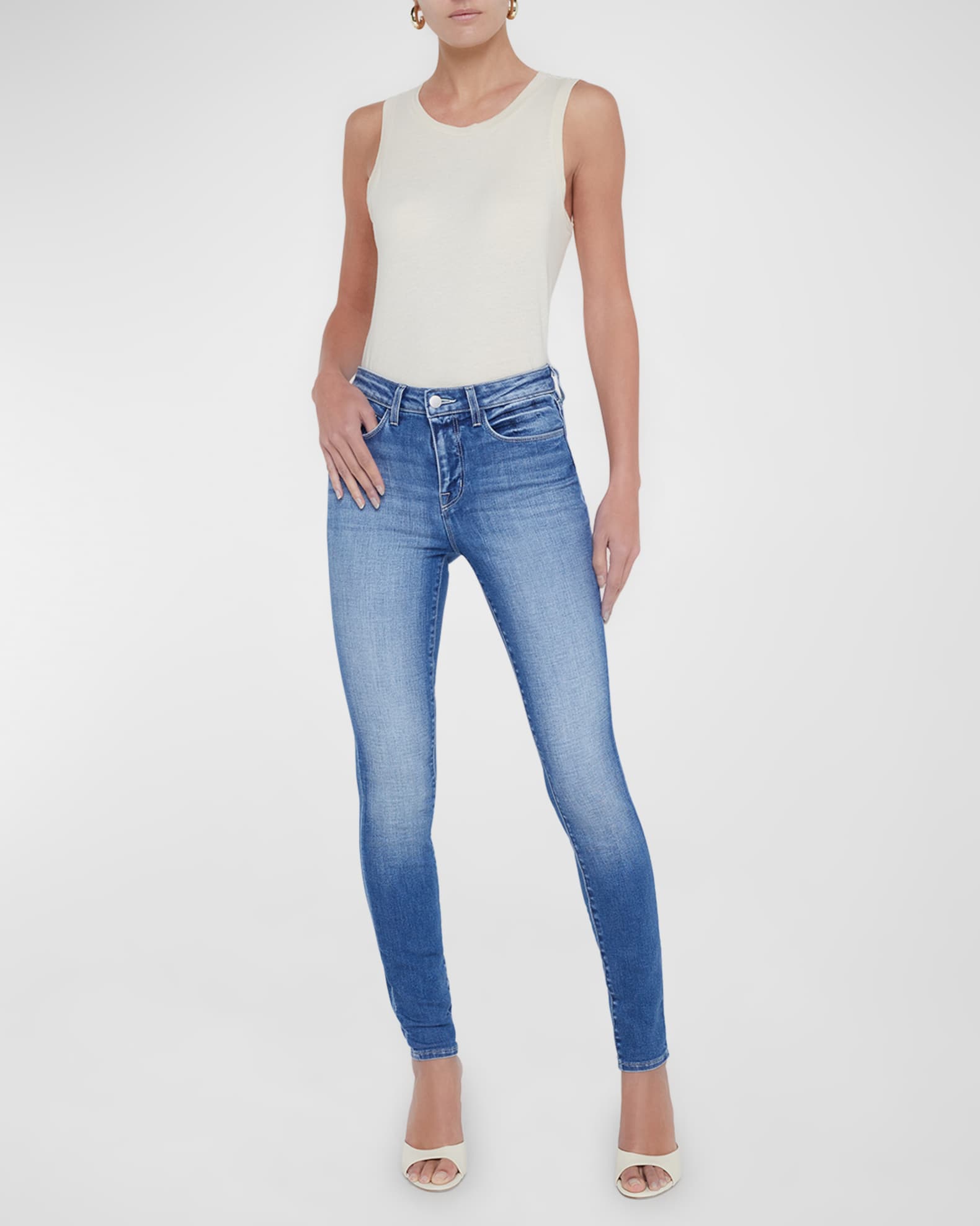 Marguerite High Rise Skinny Jean Noir