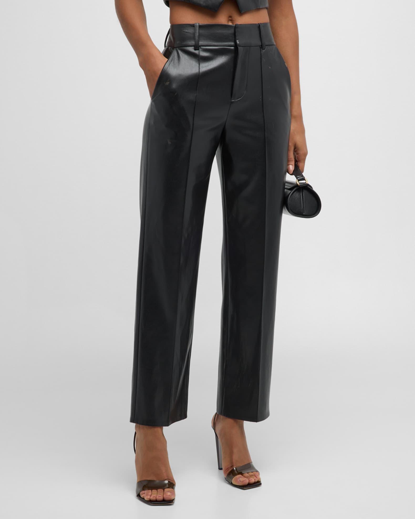 Ming Vegan Leather Ankle Pants  1
