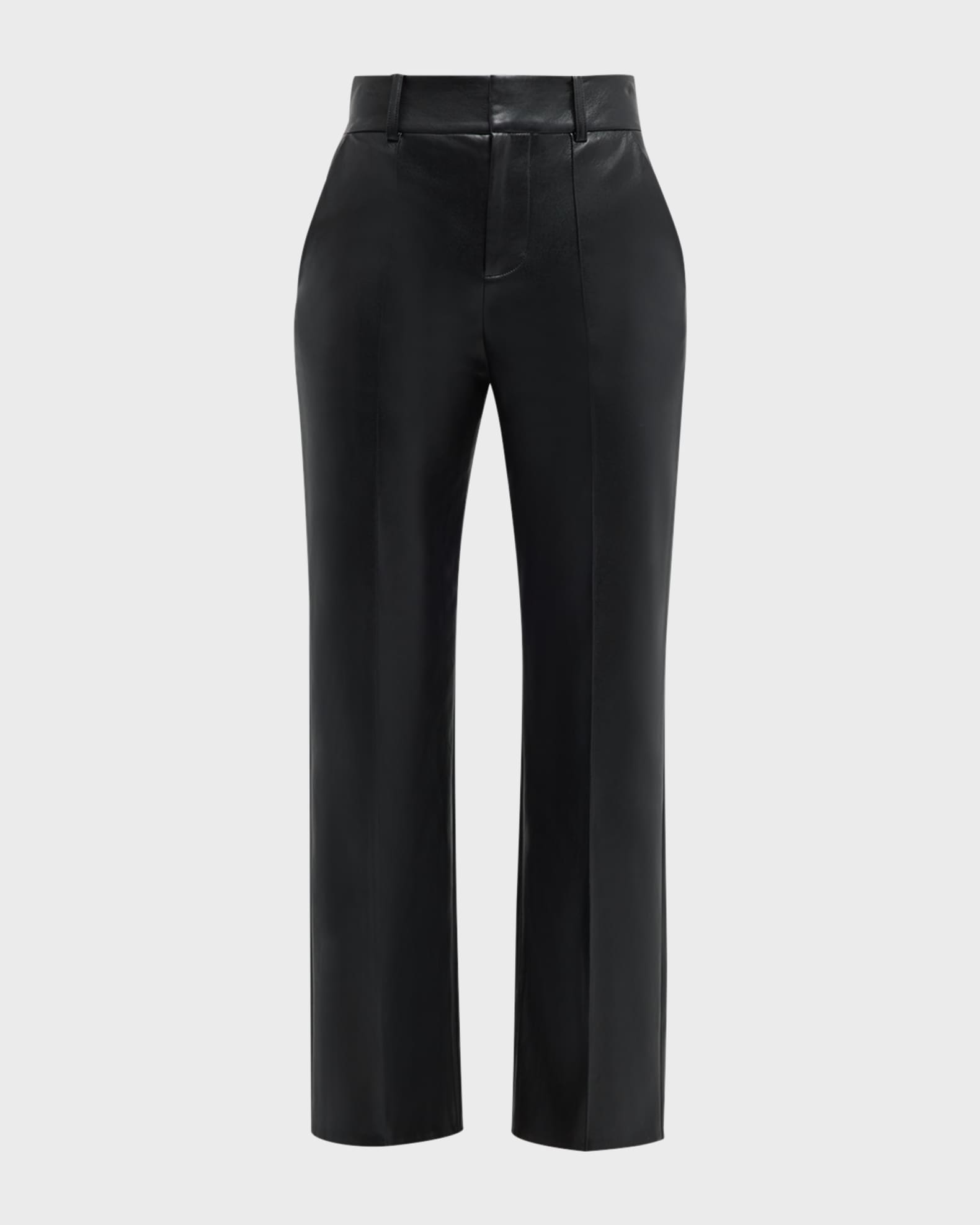 Vegan Leather Straight Pants - Verafied New York