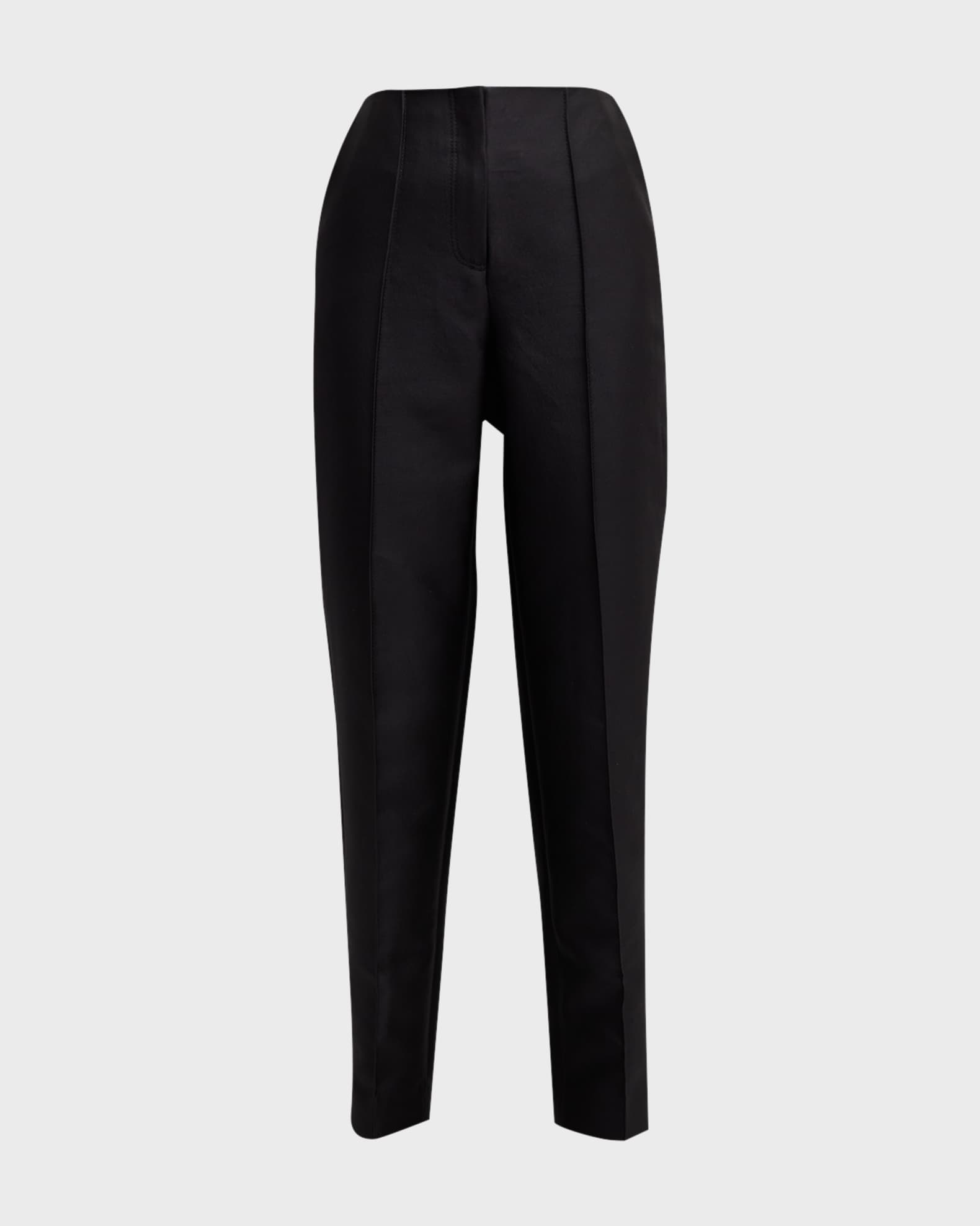 CHRISTOPHER JOHN ROGERS Pleated Wool Blend Cigarette Trousers