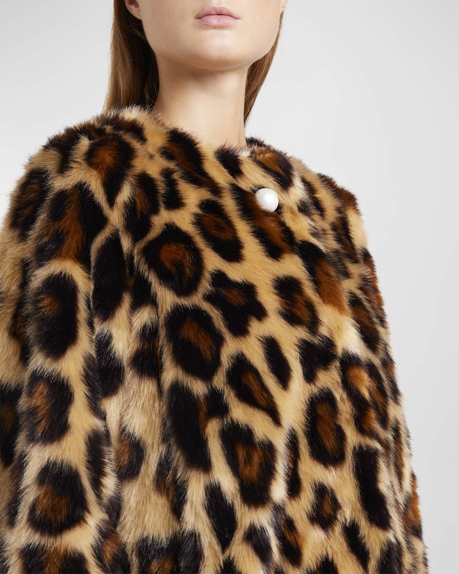 Bershka leopard print clearance coat