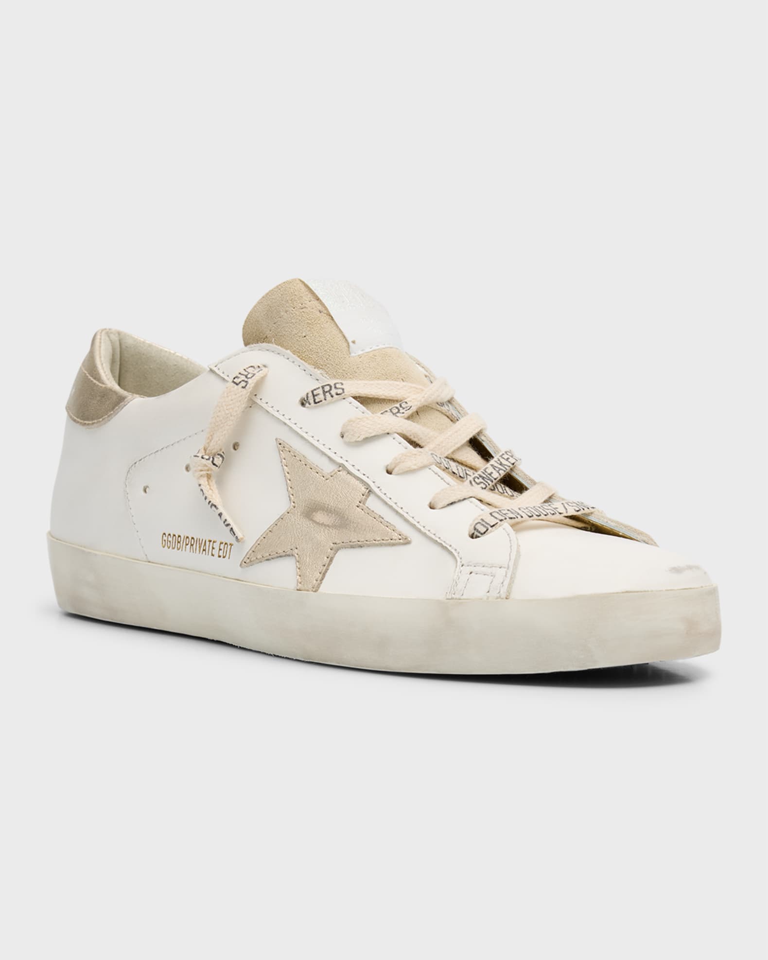 Golden Goose Superstar Mixed Leather Low Top Sneakers Neiman Marcus
