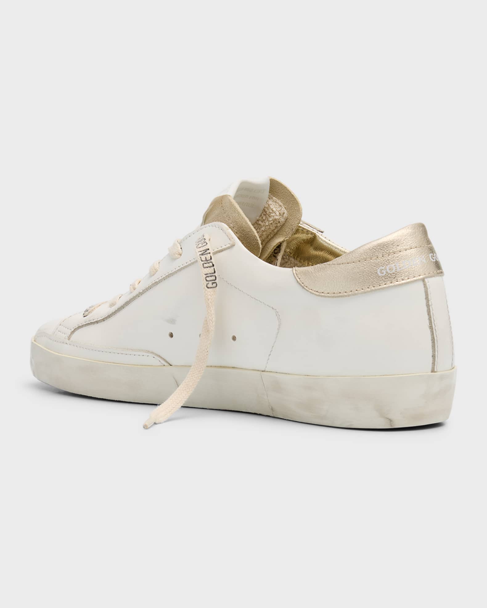 スニーカー Golden  Low-Top Sneakers With Contrasting Heel Tab Golden Goose Superstar Mixed Leather Low-Top Sneakers