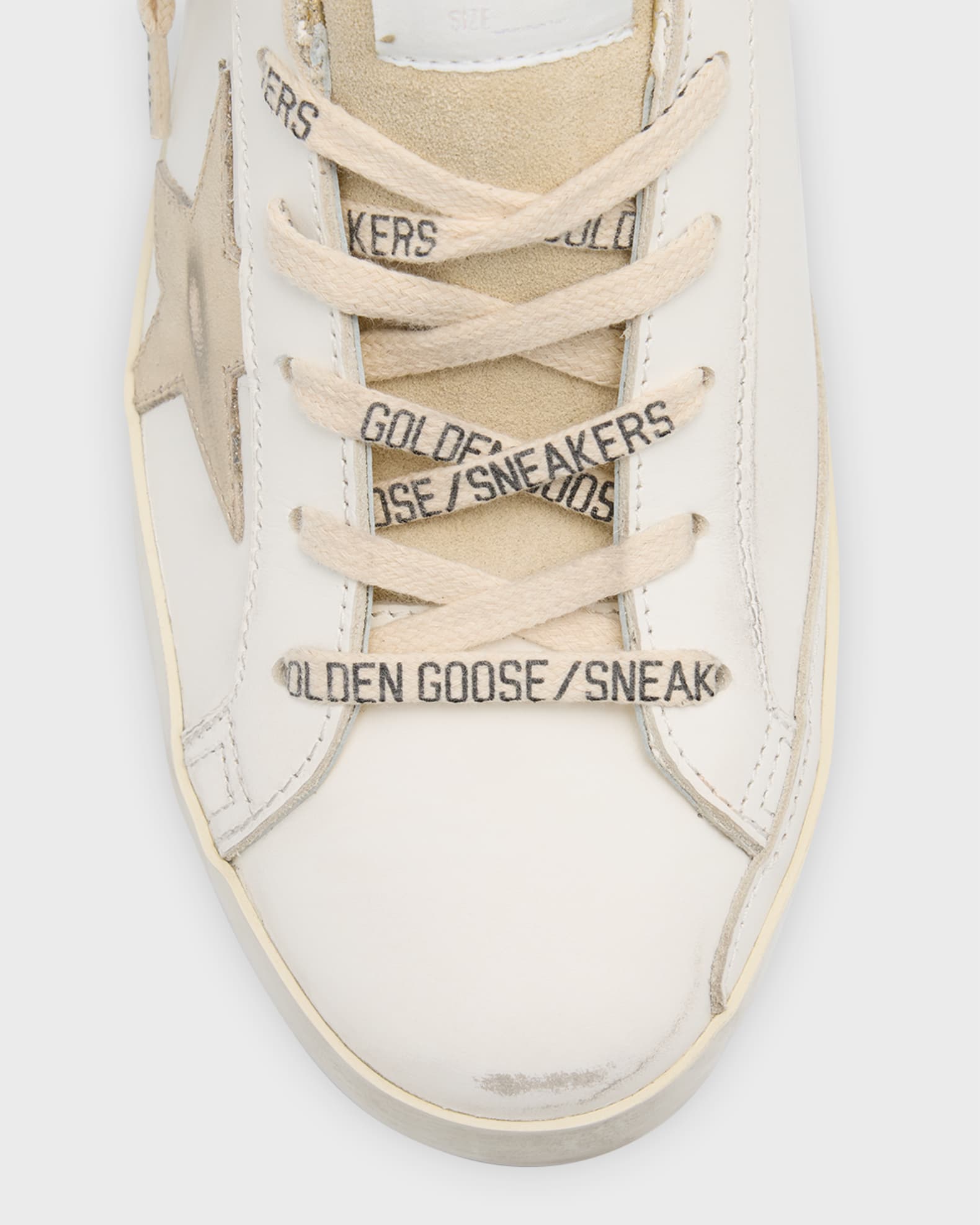 スニーカー Golden  Super-Star' Light Beige Leather Blend Sneakers Golden Goose Super-Star' Light Beige Leather Blend Sneakers
