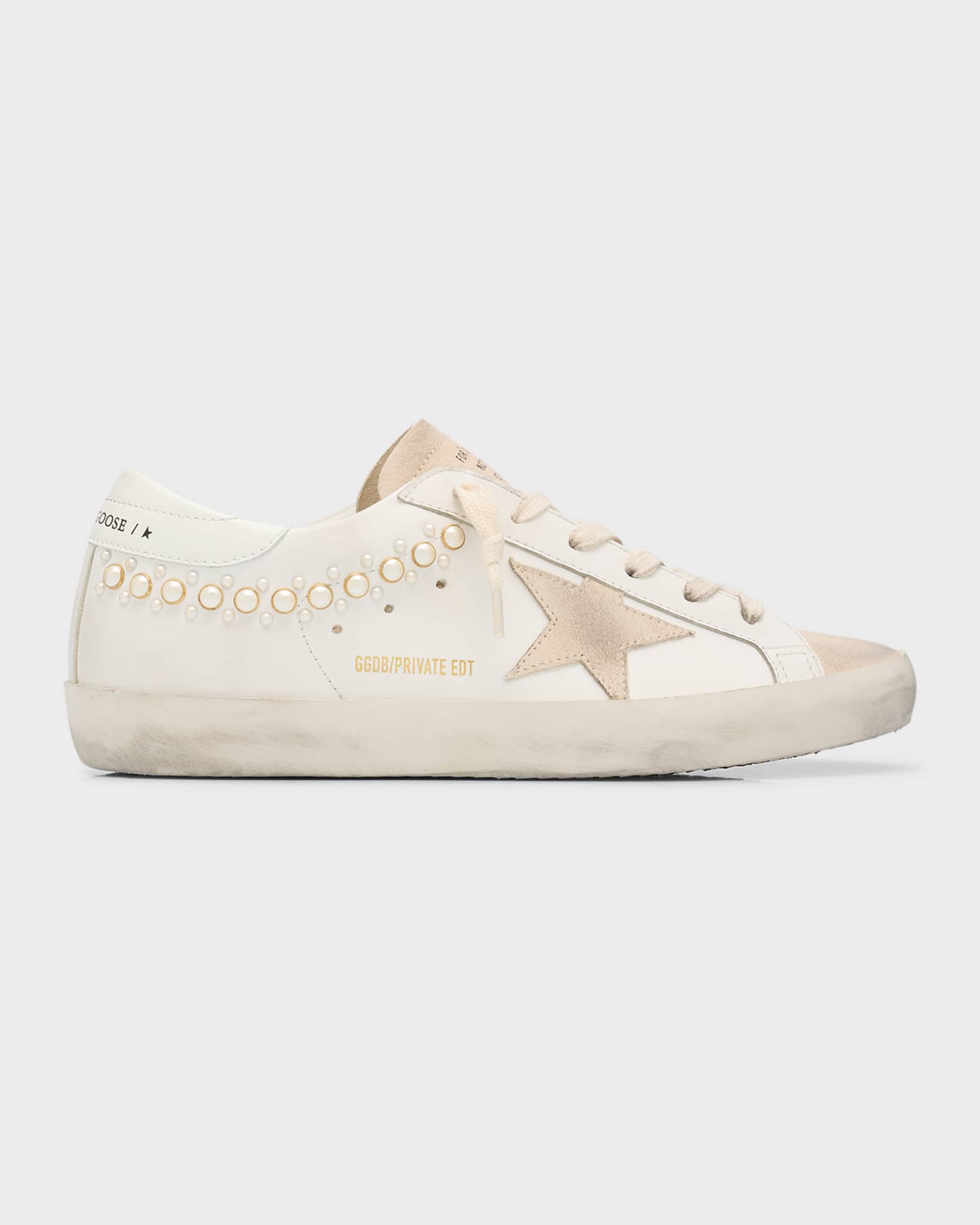 Golden Goose Superstar Mixed Leather Low-Top Sneakers | Neiman Marcus