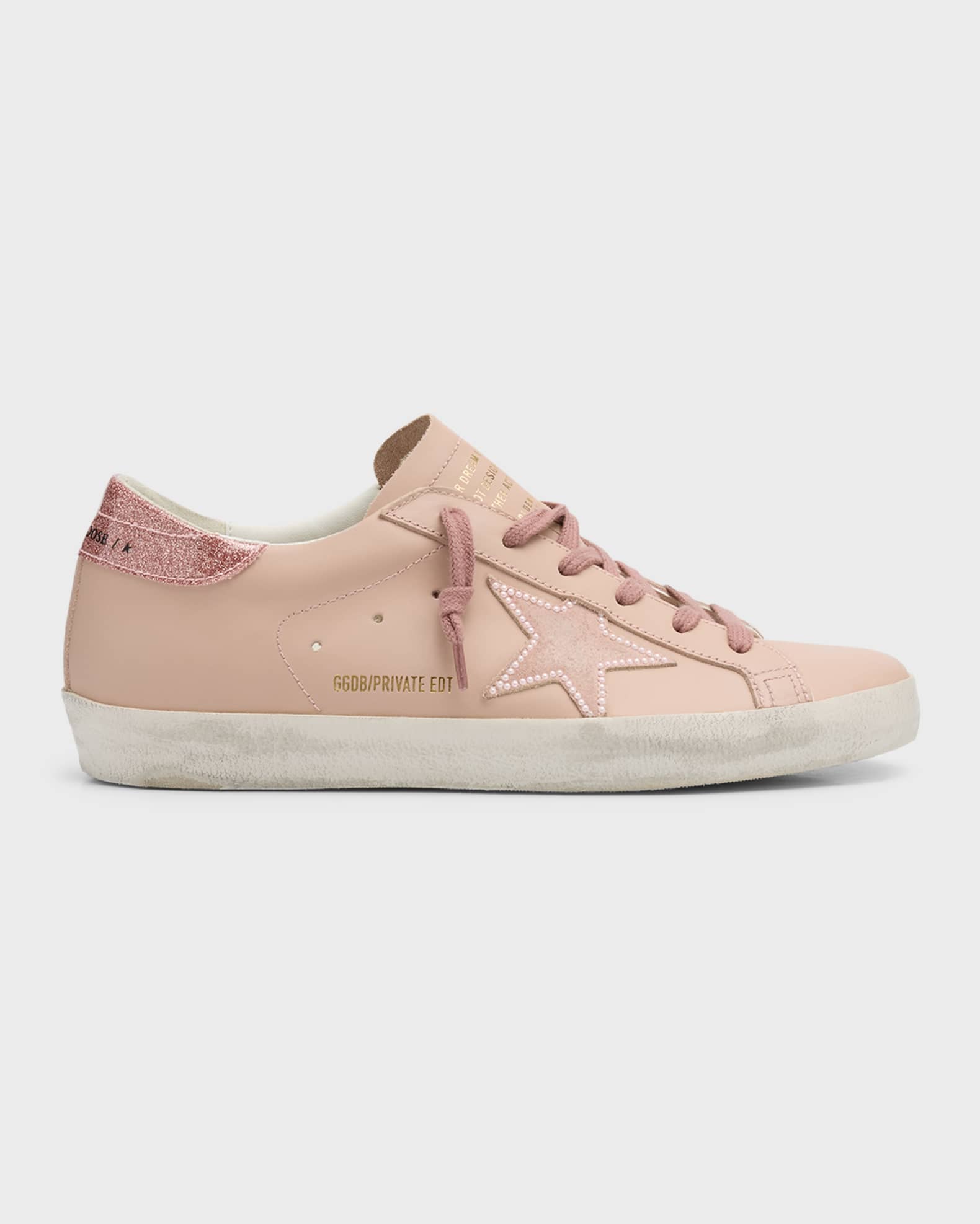 Golden Goose Superstar Leather Pearly Low-Top Sneakers