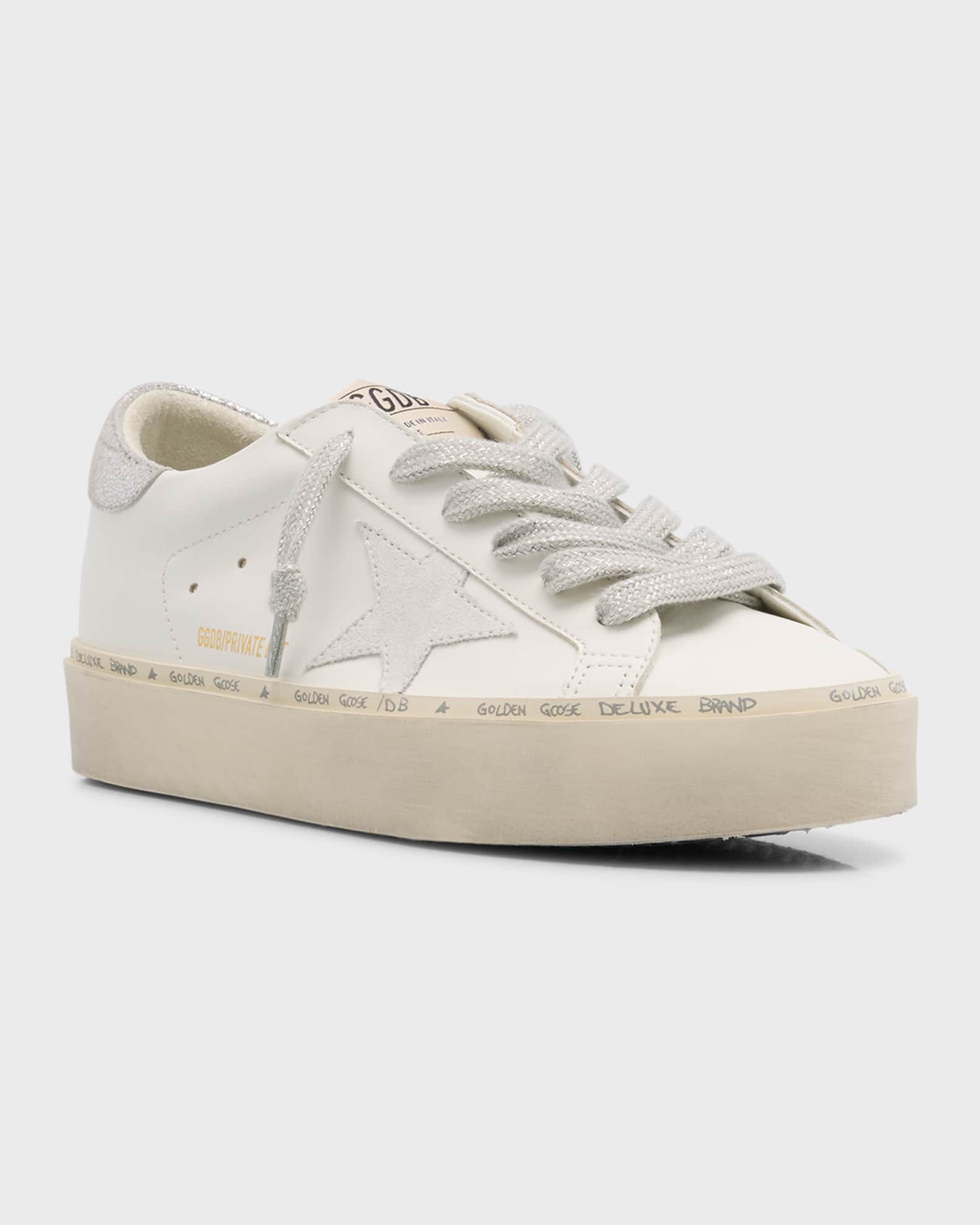 Hi Star Mixed Leather Low Top Sneakers