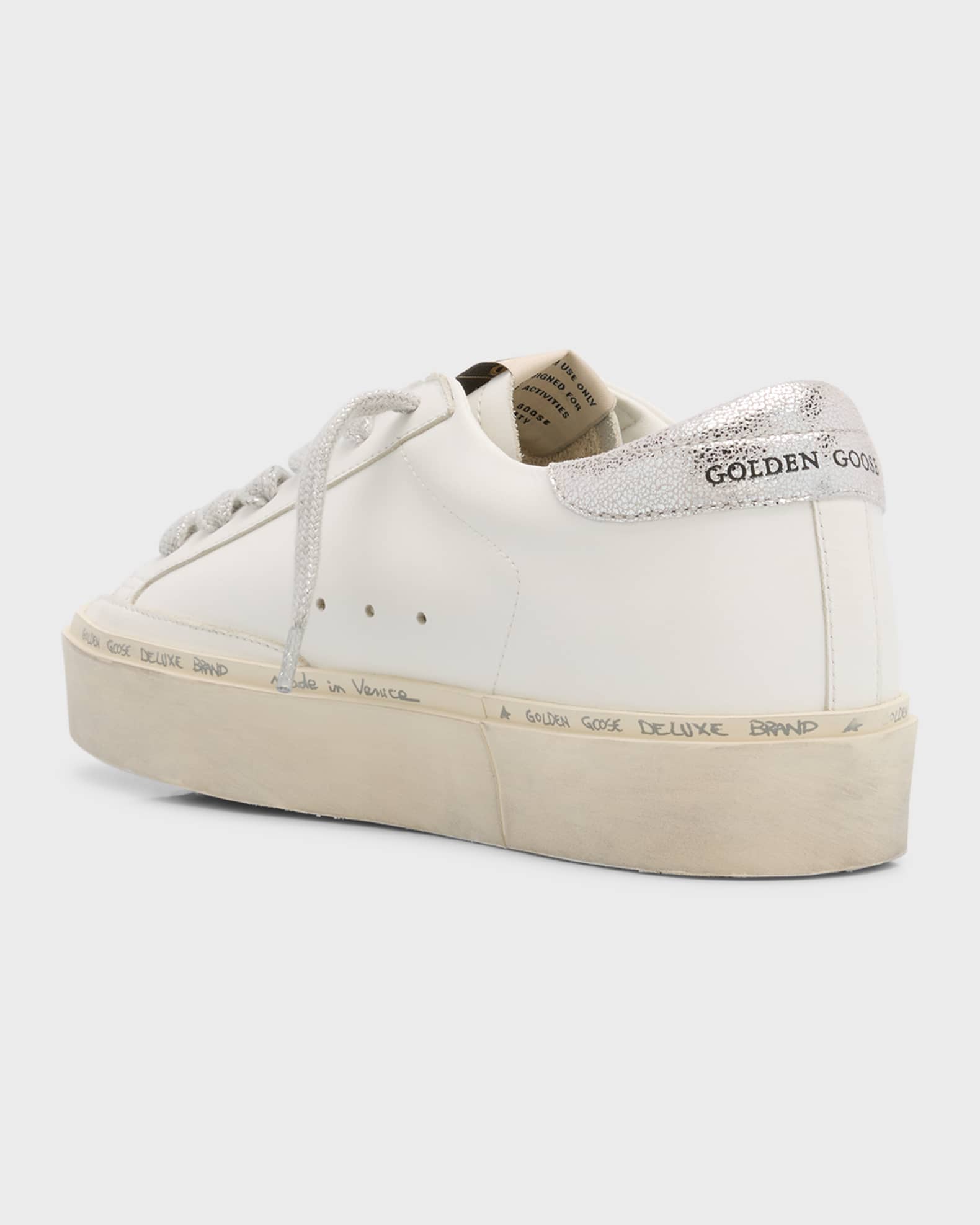 Golden Goose Hi Star Mixed Leather Low-Top Sneakers | Neiman Golden Goose Hi Star Mixed Leather Low-Top Sneakers | Neiman
