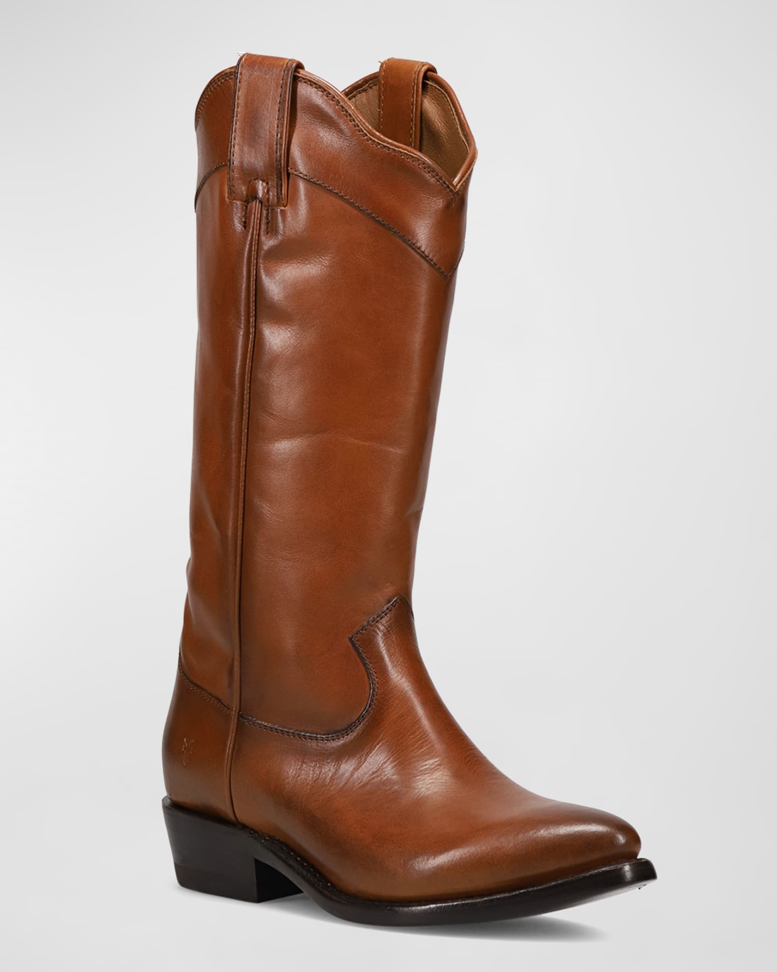 Frye Billy Daisy Leather Tall Western Boots | Neiman Marcus