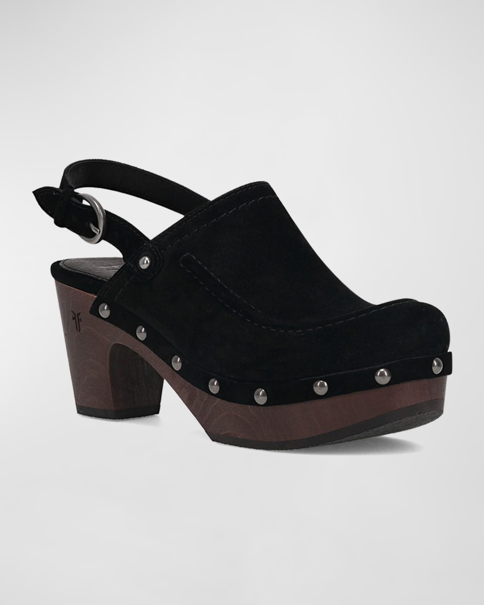 Jessica Suede Slingback Clogs 1