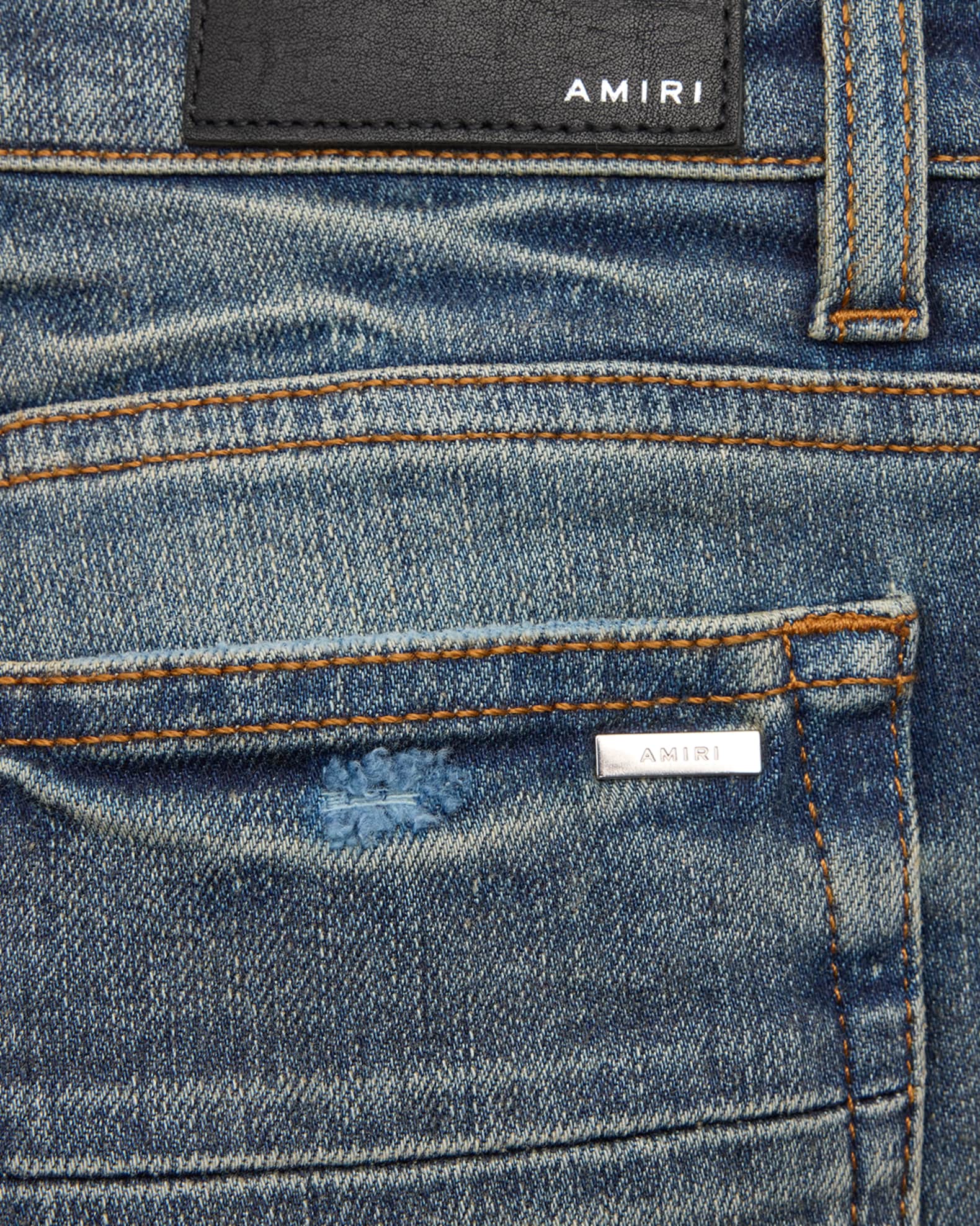 Amiri Boy's Distressed Light Wash Jeans, Size 4-12 | Neiman Marcus