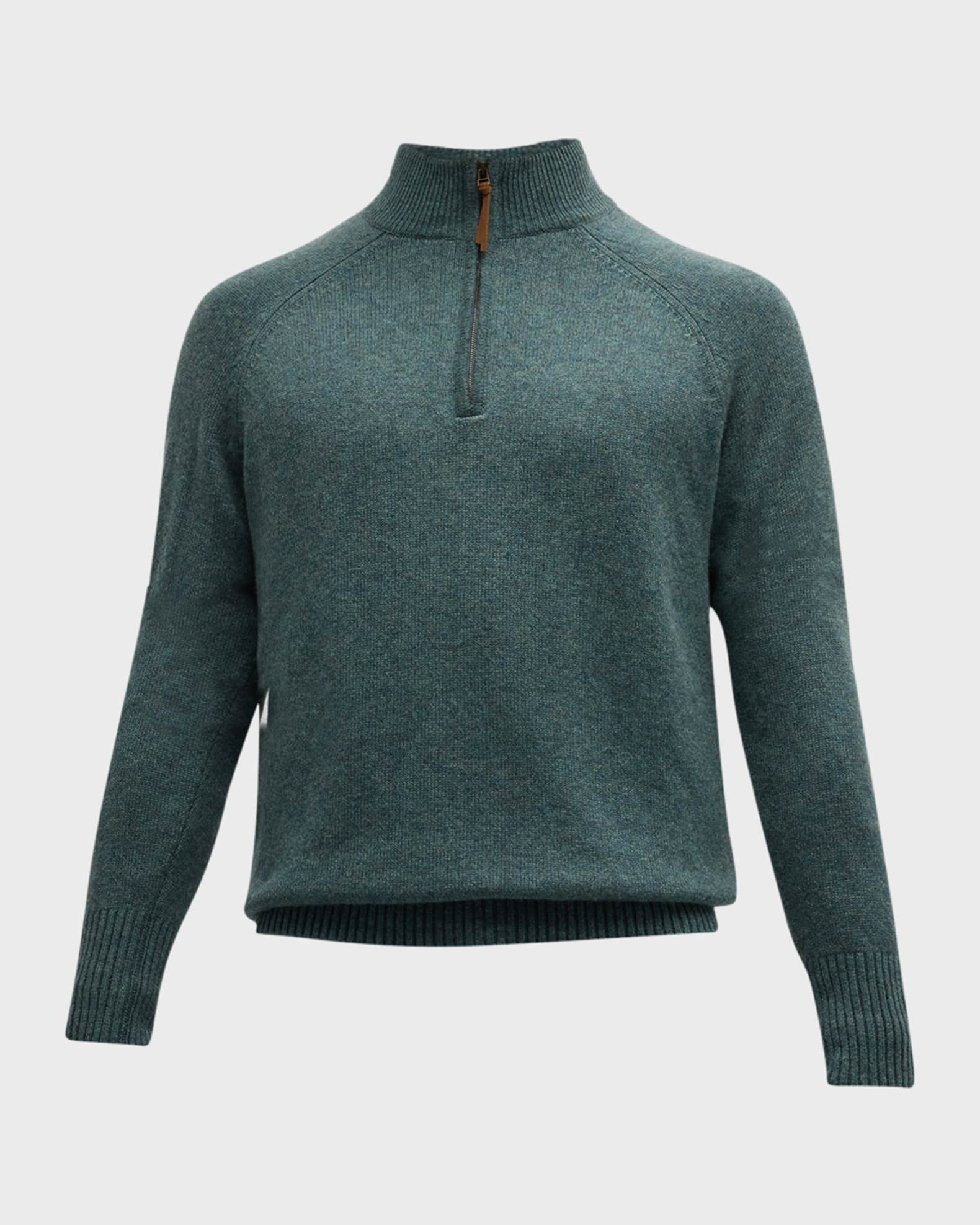 Sid Mashburn Men's Cashmere QuarterZip Sweater Neiman Marcus