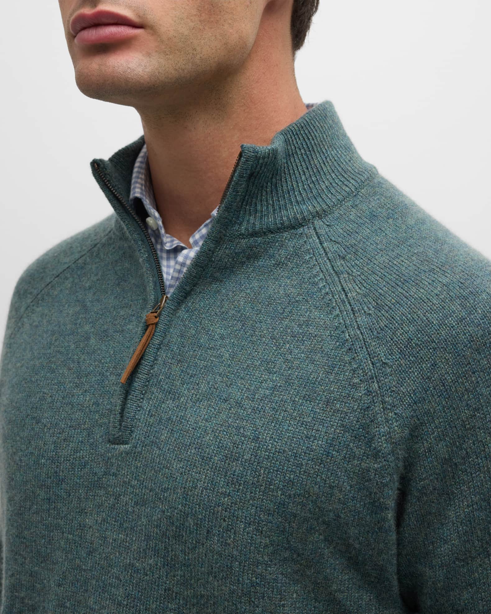 Sid Mashburn Men's Cashmere QuarterZip Sweater Neiman Marcus