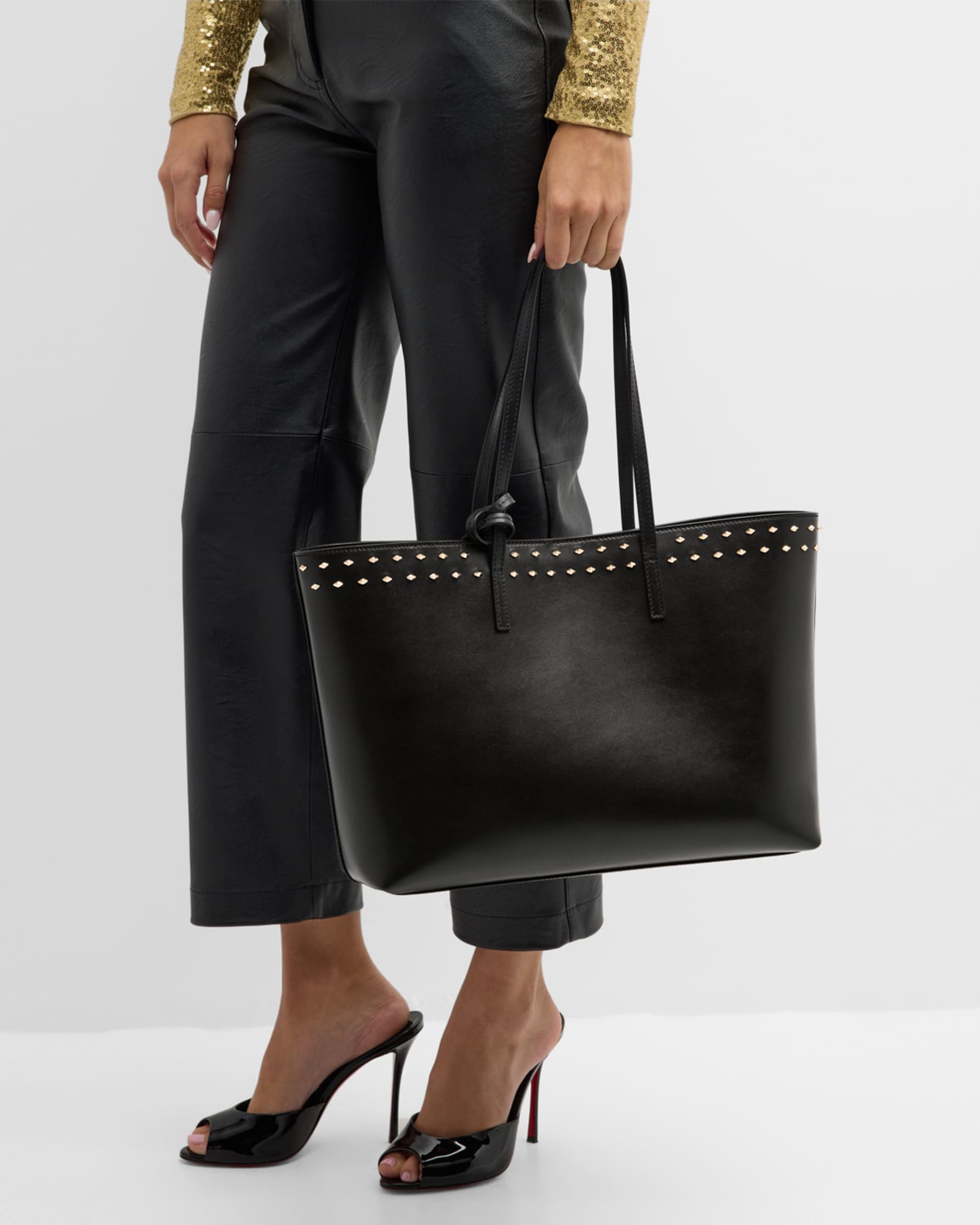 VEGAN LEATHER EAST WEST TOTE SID THE KID