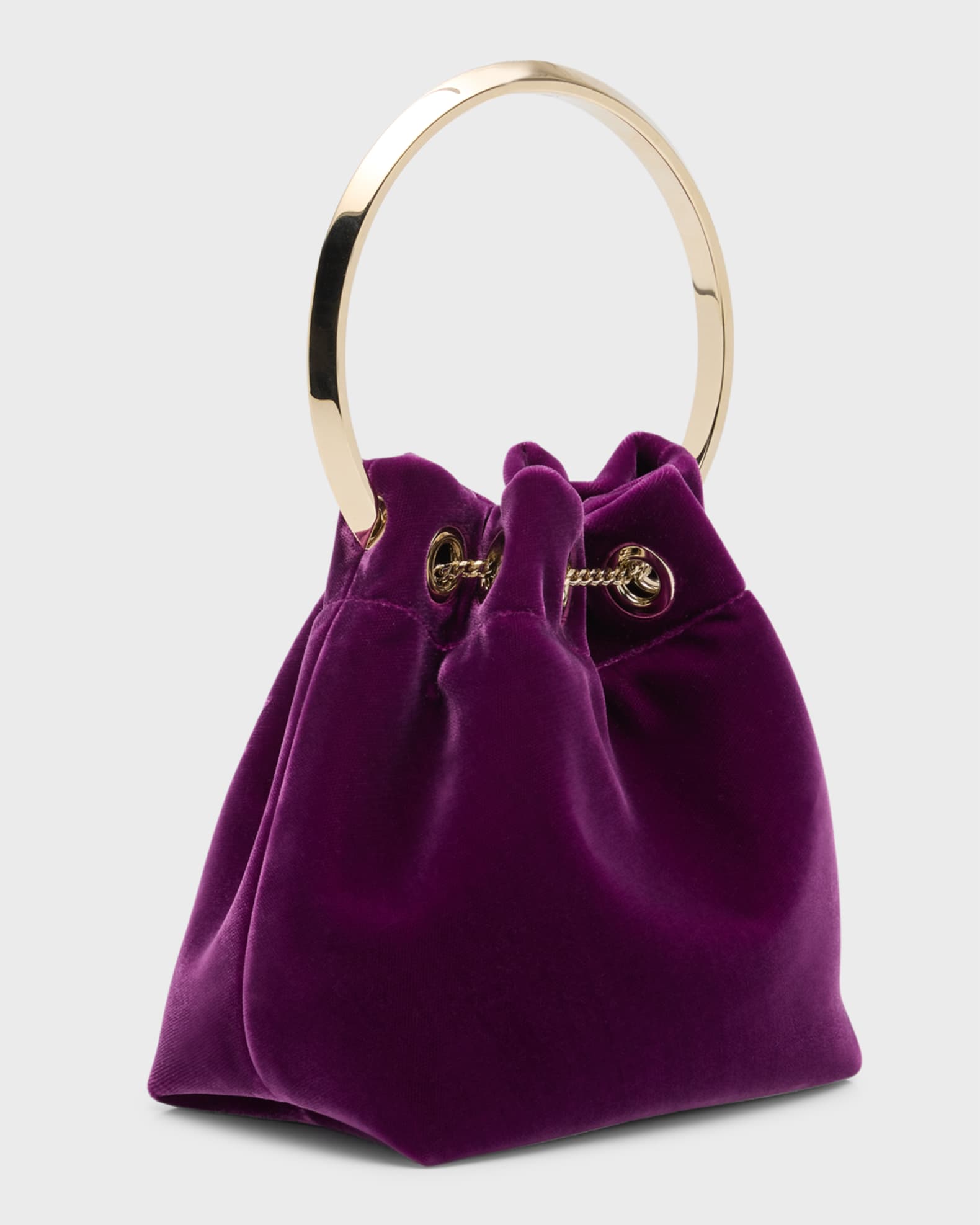 Carolina Herrera Good Girl Black Velvet Bucket Bag Shoulder Tote Handbag  NEW