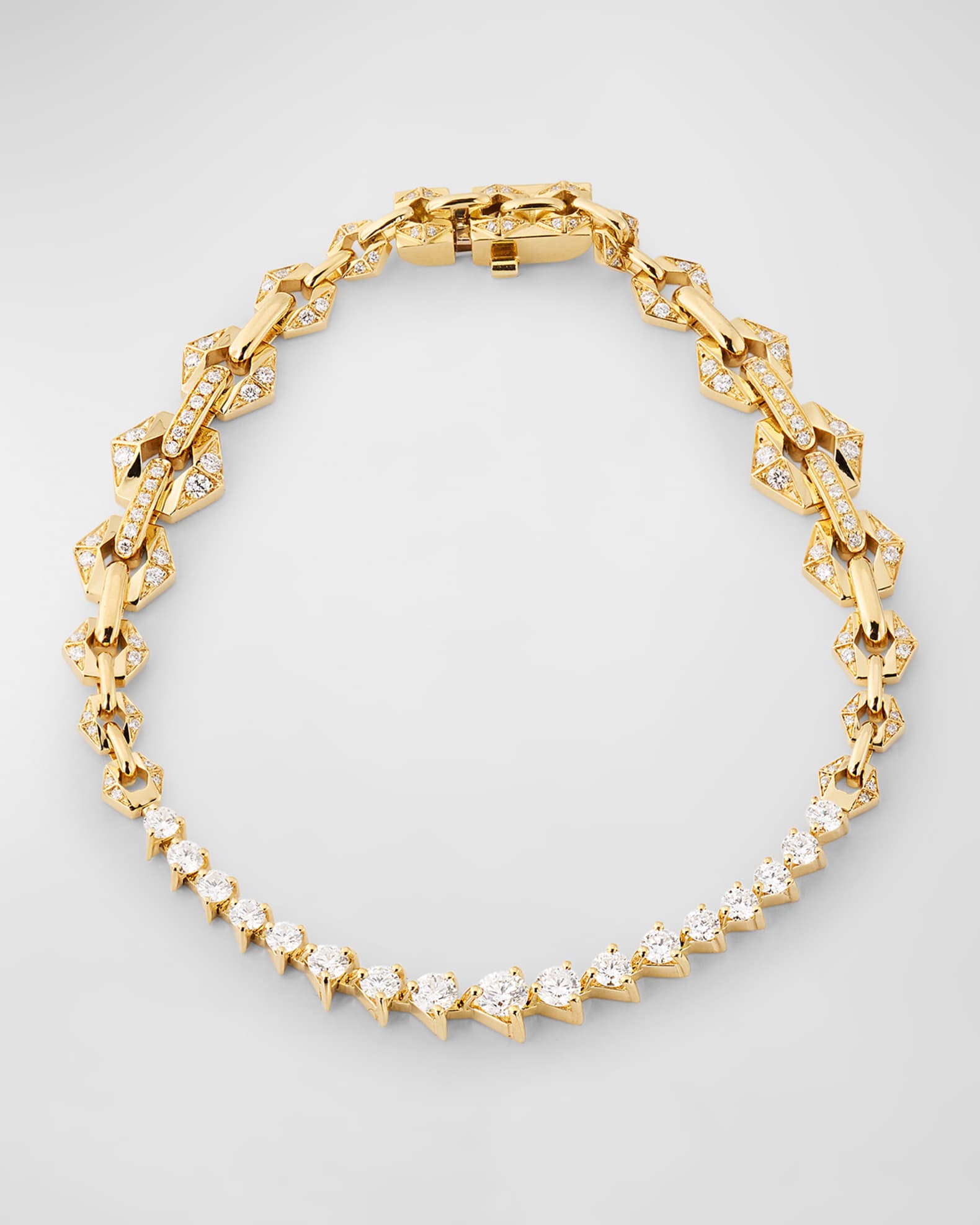 18k Yellow Gold Diamond Flow Bond Bracelet 0