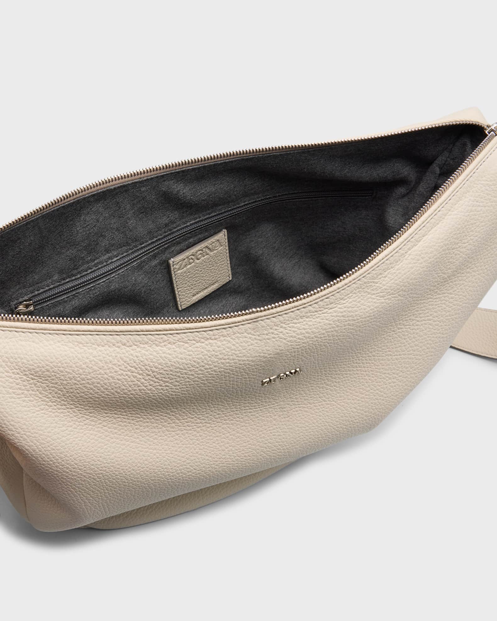 ZEGNA Men s Mini Panorama Deerskin Hobo Bag Neiman Marcus