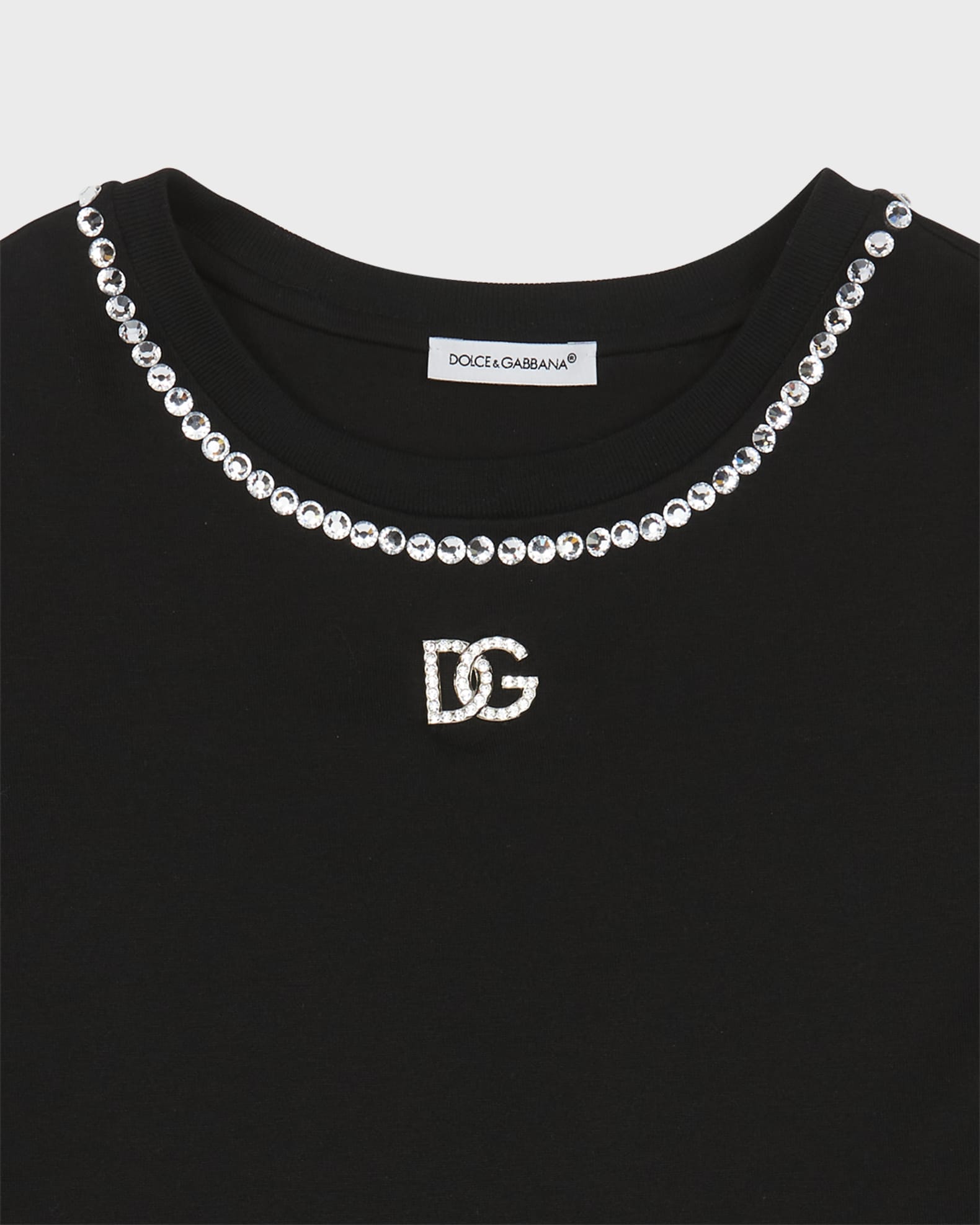 Girl's Embellished Logo Short-Sleeve T-Shirt | Neiman Marcus