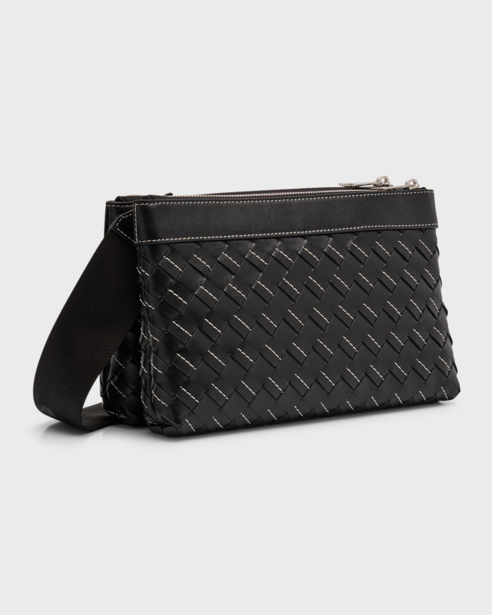 ショルダーバッグ BOTTEGA VENETA Black Leather Duo Intrecciato Crossbody Bag Bottega Veneta® Intrecciato Duo Bag in Black. Shop online now.