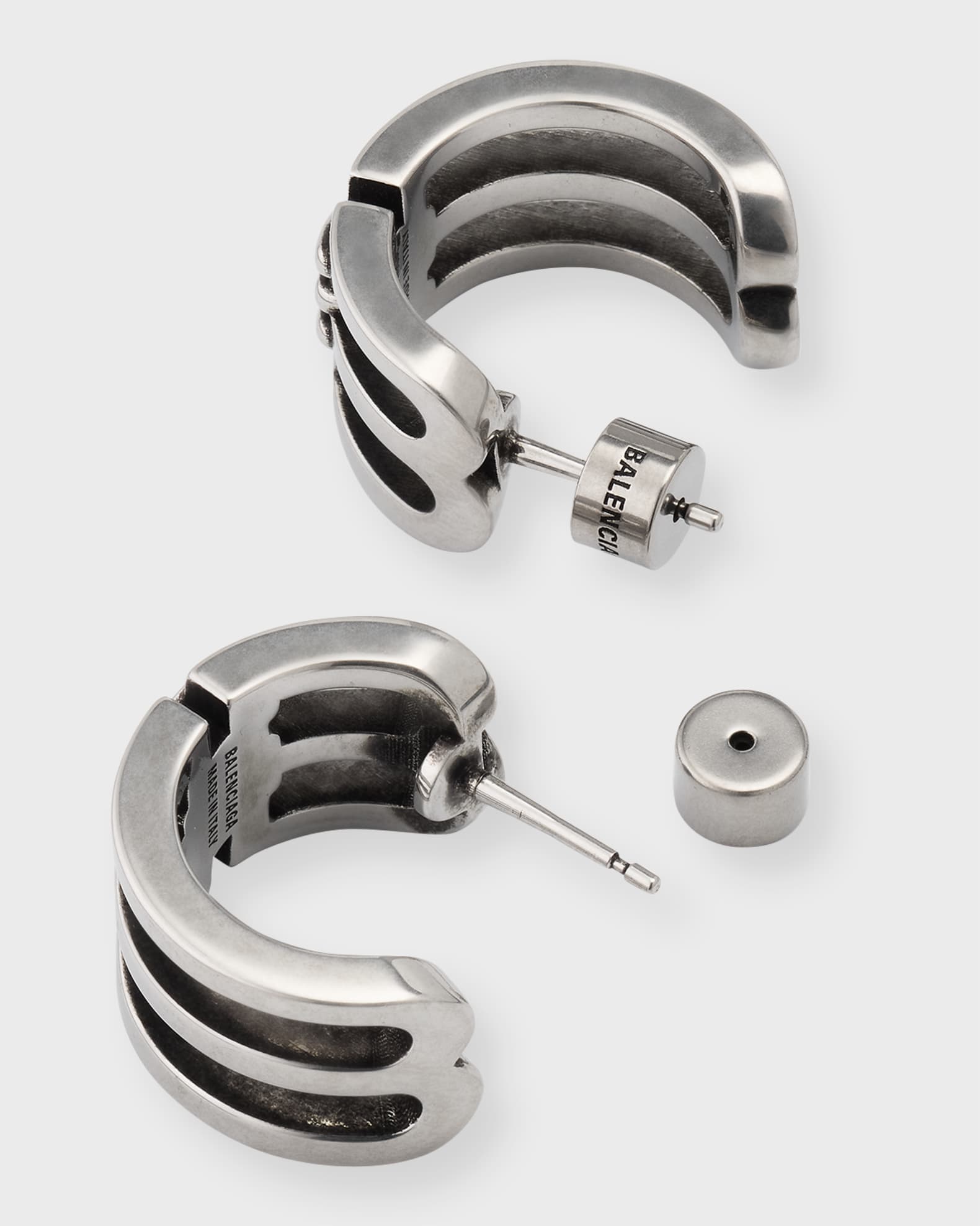 Balenciaga BB Icon Hoop Earrings | Neiman Marcus
