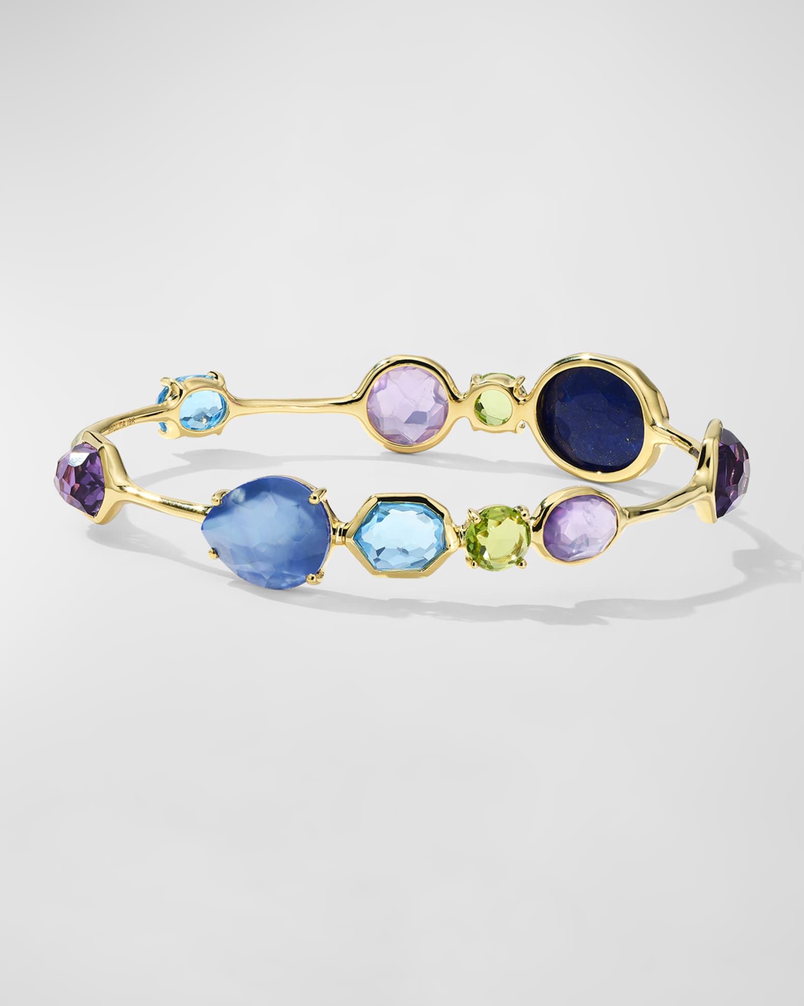 18K Gold Rock Candy Open Gelato Kiss Bangle in Alpine  0